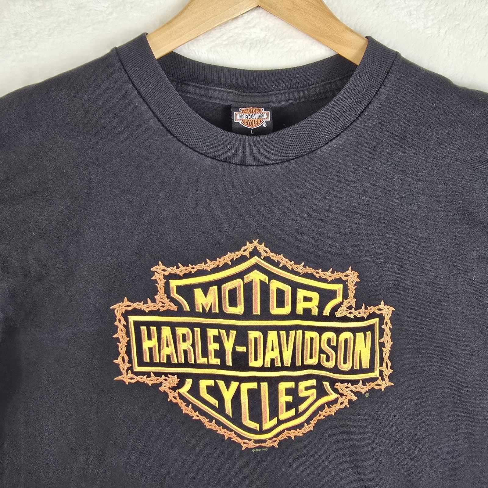 Harley Davidson Vintage Harley Davidson Barbwire Buffalo New York NY Large Size US L / EU 52-54 / 3 - 3 Thumbnail