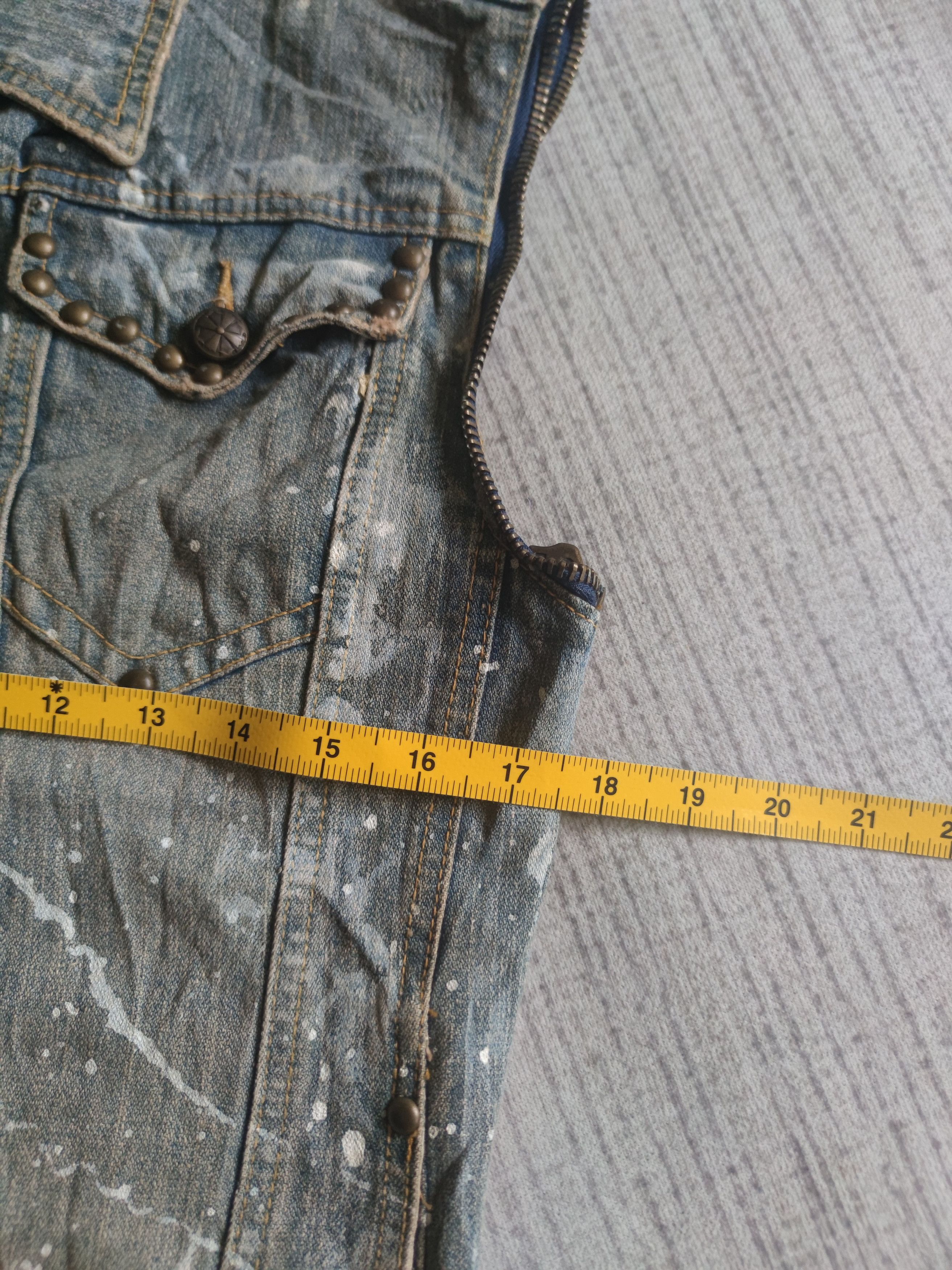 If Six Was Nine Clonedevgru Distressed Design Denim Vest Size US L / EU 52-54 / 3 - 12 Thumbnail