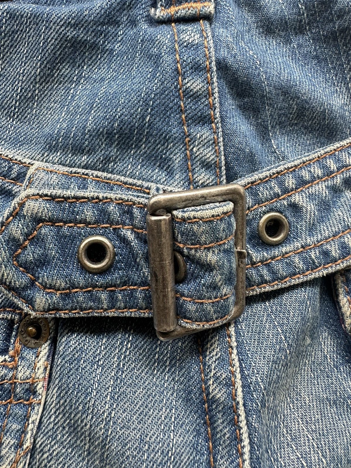 Dolce & Gabbana 2007SS - D&G cummerband spiral denim buckle back Size US 33 - 17 Thumbnail
