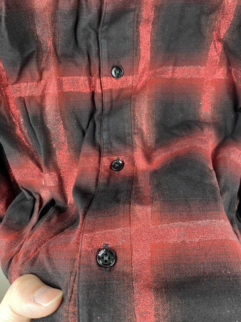 Amiri Amiri Red Plaid Glitter Shirt Size US M / EU 48-50 / 2 - 6 Thumbnail