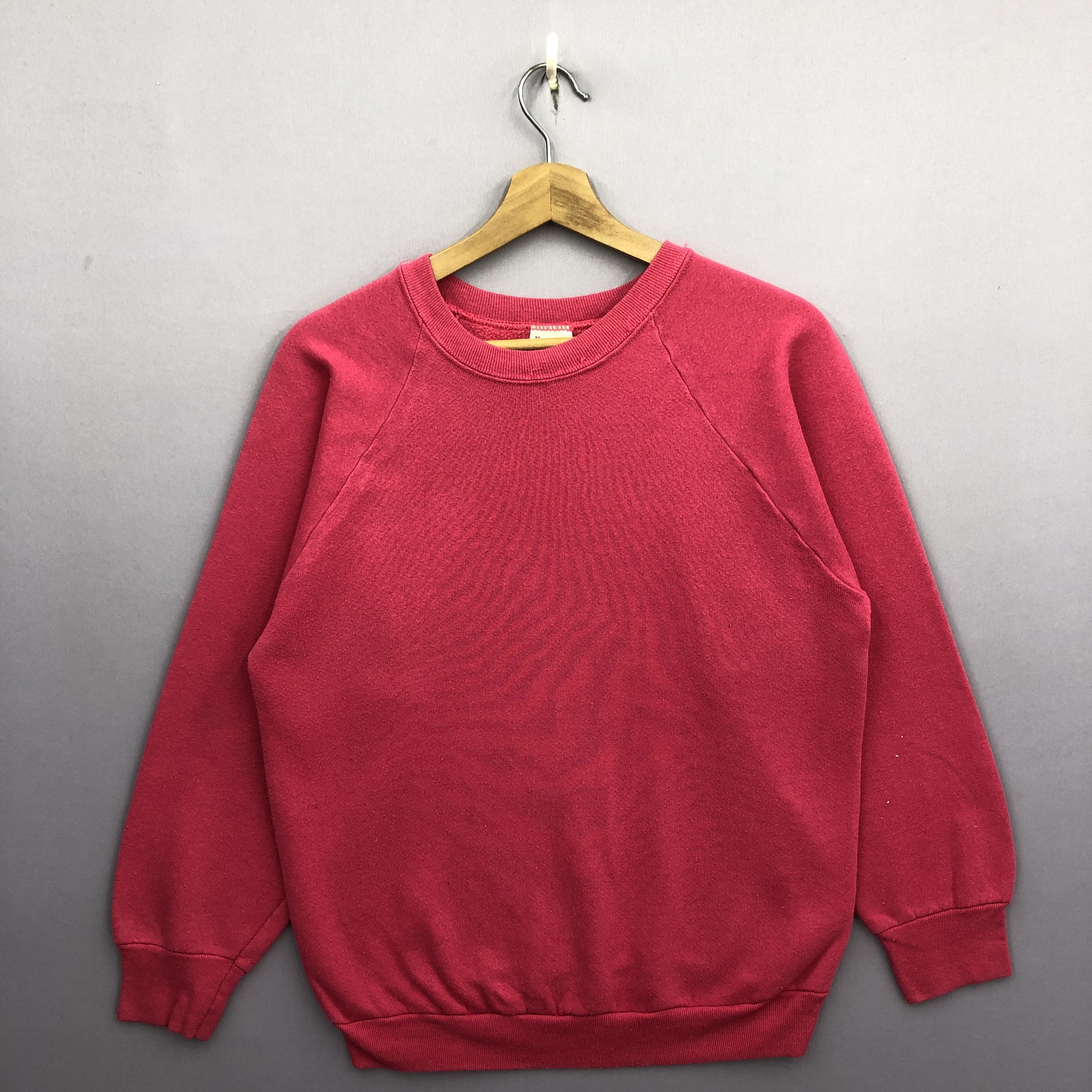 Fruit Of The Loom × Vintage Vintage 90s Plain Fruit of the Loom Sweater Sweatshirt Size US M / EU 48-50 / 2 - 2 Thumbnail