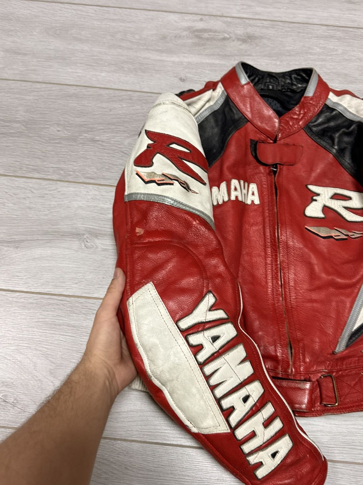Yamaha Yamaha R cropped leather jacket racing big logo protect Size US S / EU 44-46 / 1 - 13 Thumbnail