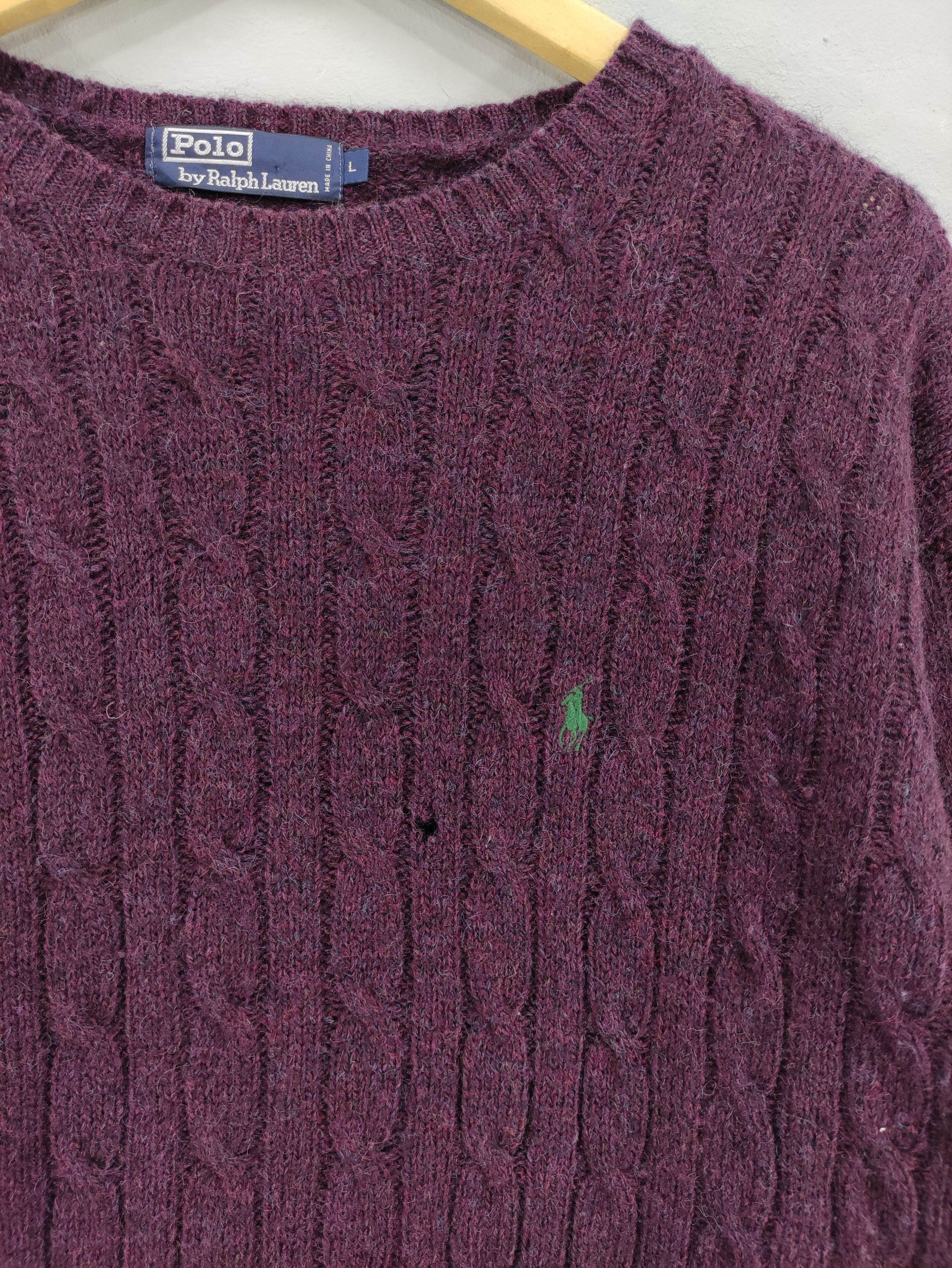 Aran Isles Knitwear Vintage Polo Ralph Lauren Wool Knit Sweater Jumper Size US L / EU 52-54 / 3 - 2 Thumbnail