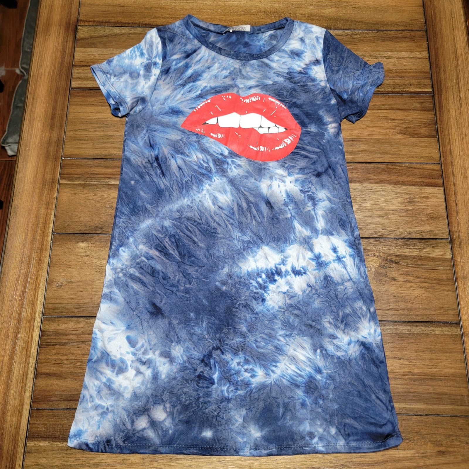 Other Kiyomi Blue Tie-Dye Long Tee Lip Bite - Size XS Size XS / US 0-2 / IT 36-38 - 1 Thumbnail