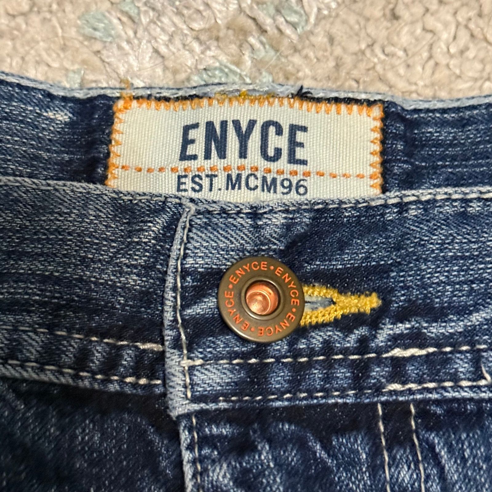 Enyce Vintage ENYCE Baggy Jean Shorts Spellout Size 44 Y2K Size US 44 / EU 60 - 6 Thumbnail