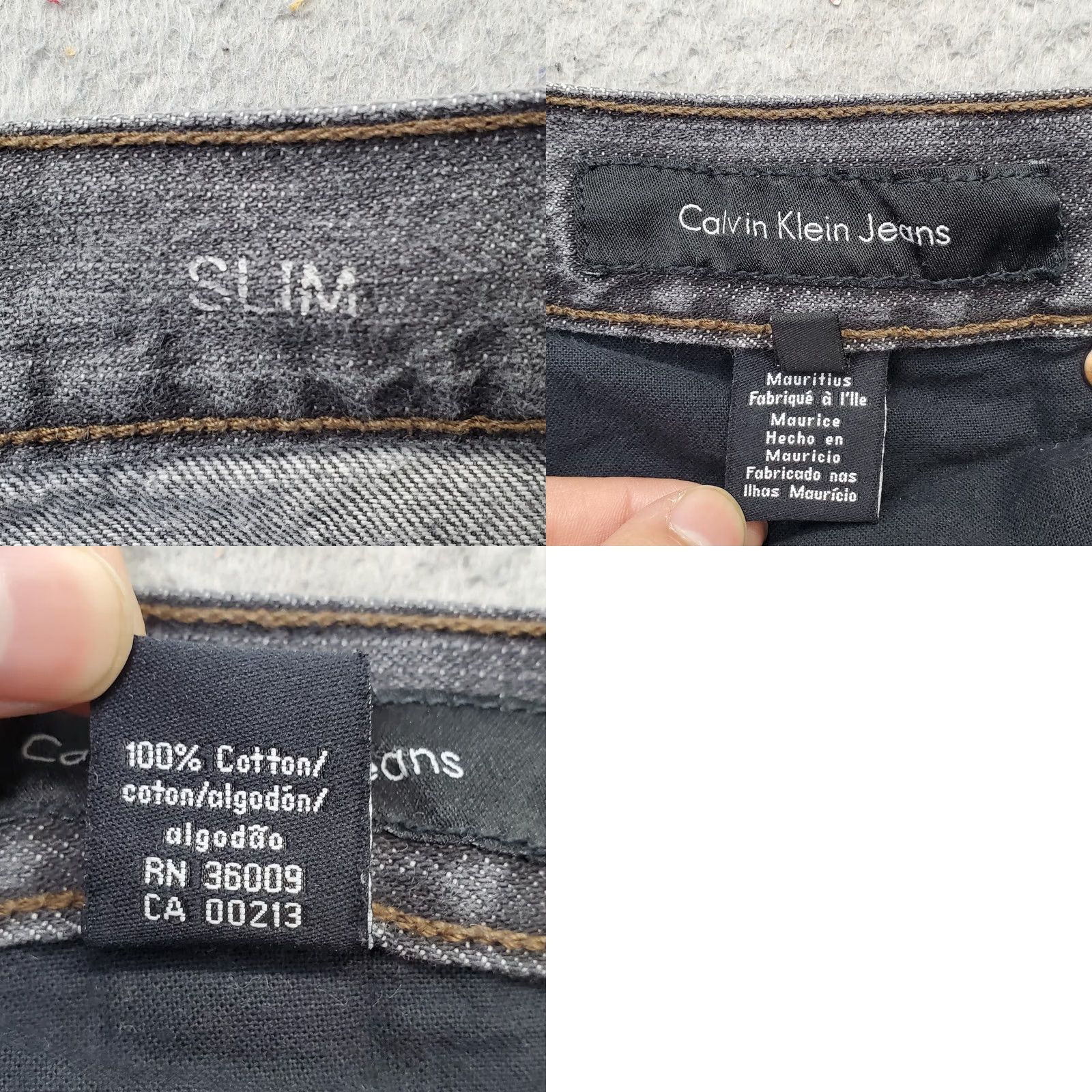 Calvin Klein Calvin Klein Womens Straight Jeans Black Denim Slim Fit 30 Inseam 31.5" 5-Pocket Vintage: No Boho Streetwear Grunge Fashion Size 30" / US 8 / IT 44 - 8 Thumbnail