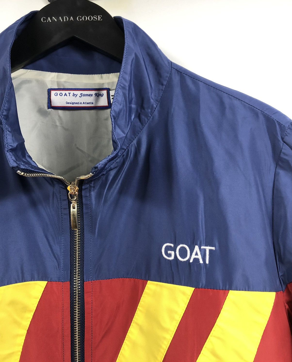 Other GOAT by James King Red Yellow Stripe Blue Windbreaker Jacket Size US M / EU 48-50 / 2 - 3 Thumbnail