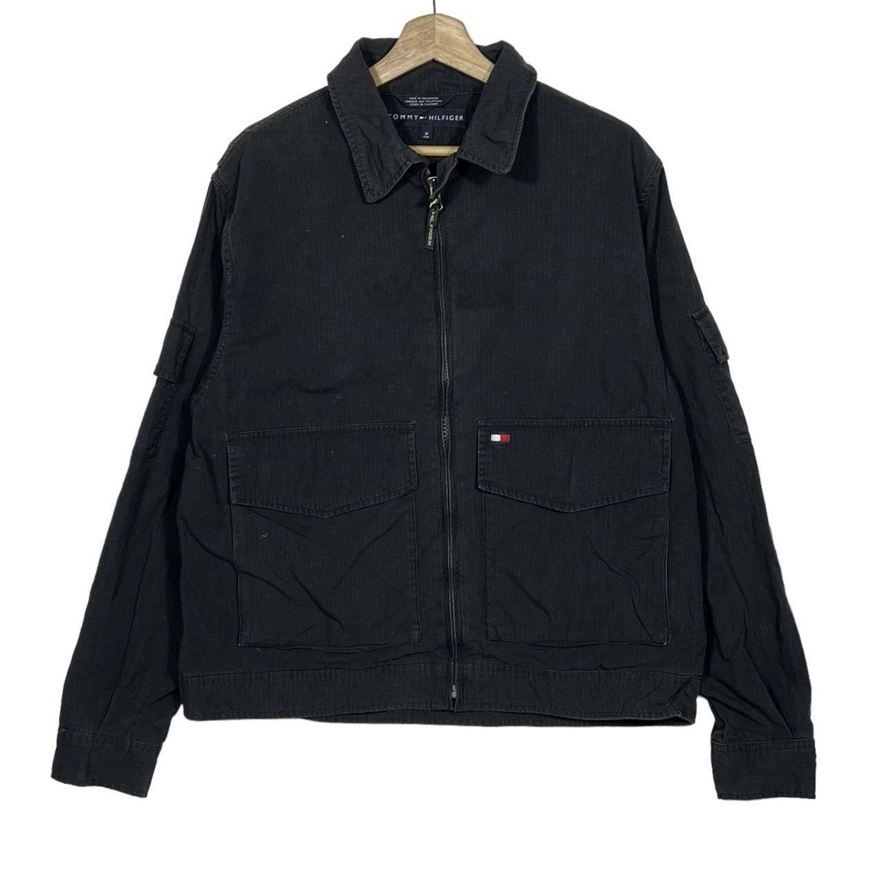image of Tommy Hilfiger Sweater Full Zipper Nice Design in Black, Men's (Size Medium)