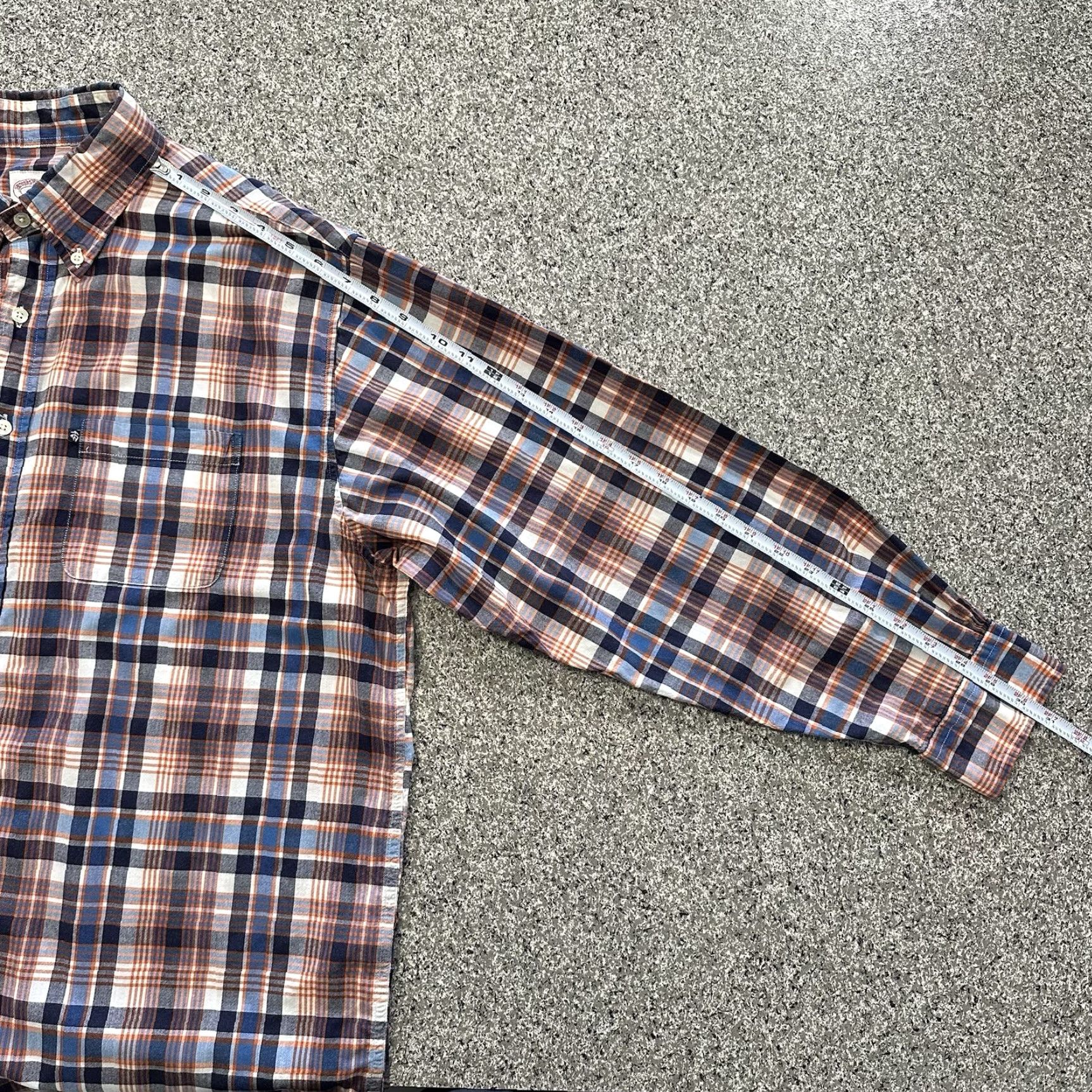 Brooks Brothers Brooks Brothers Button-Down Shirt Mens XL Original Polo Shirt Cotton Plaid Shirt Mens XL Orange Button-Up Casual Business Size US XL / EU 56 / 4 - 6 Thumbnail