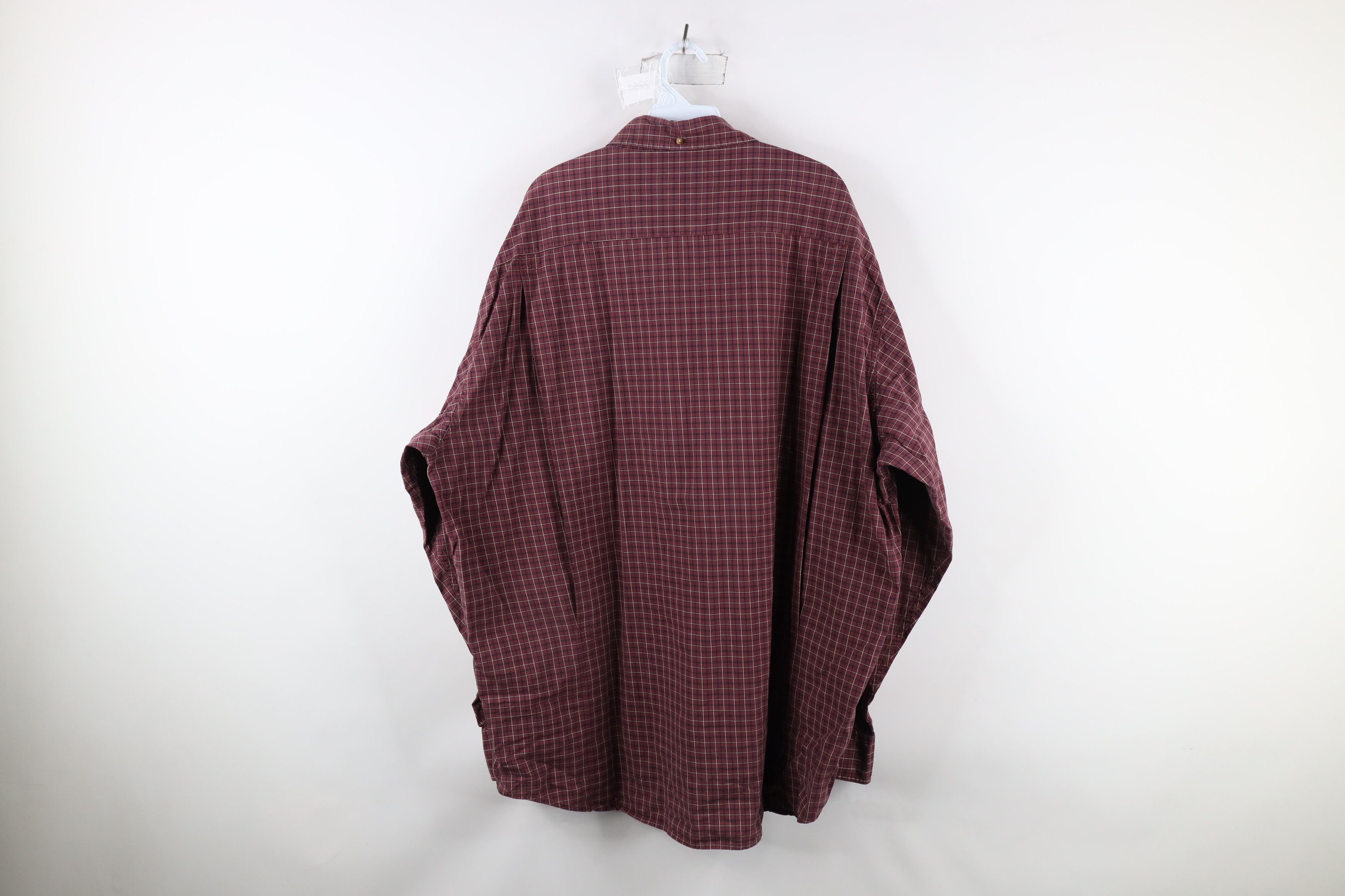 Cabelas × Vintage Vintage Cabelas Faded Collared Button Down Shirt Red Plaid Size US XXL / EU 58 / 5 - 7 Thumbnail