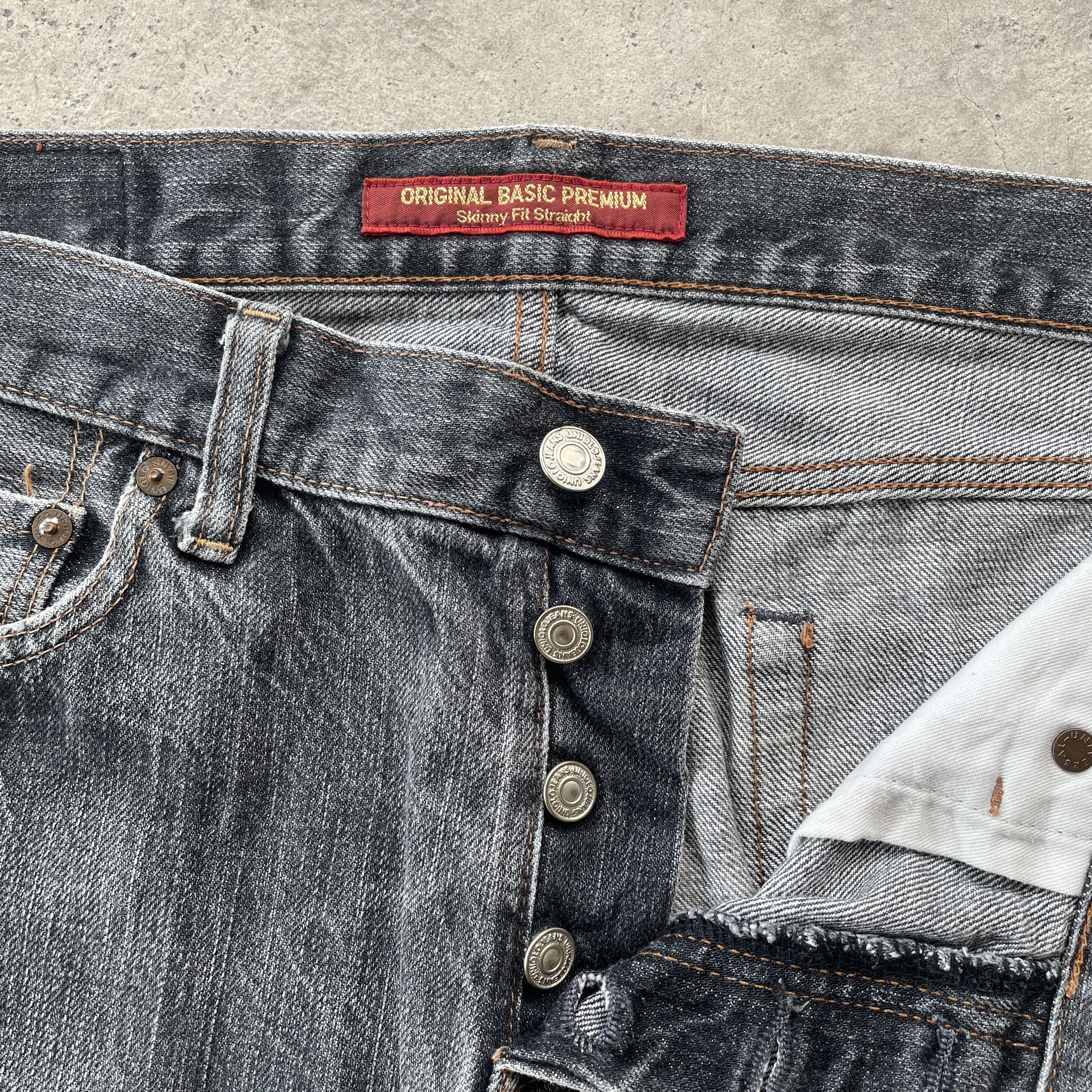 Japanese Brand × Vintage VINTAGE JAPANESE DISTRESSED FADED BLACK JEAN PANTS DENIM W34 Size US 34 / EU 50 - 6 Thumbnail