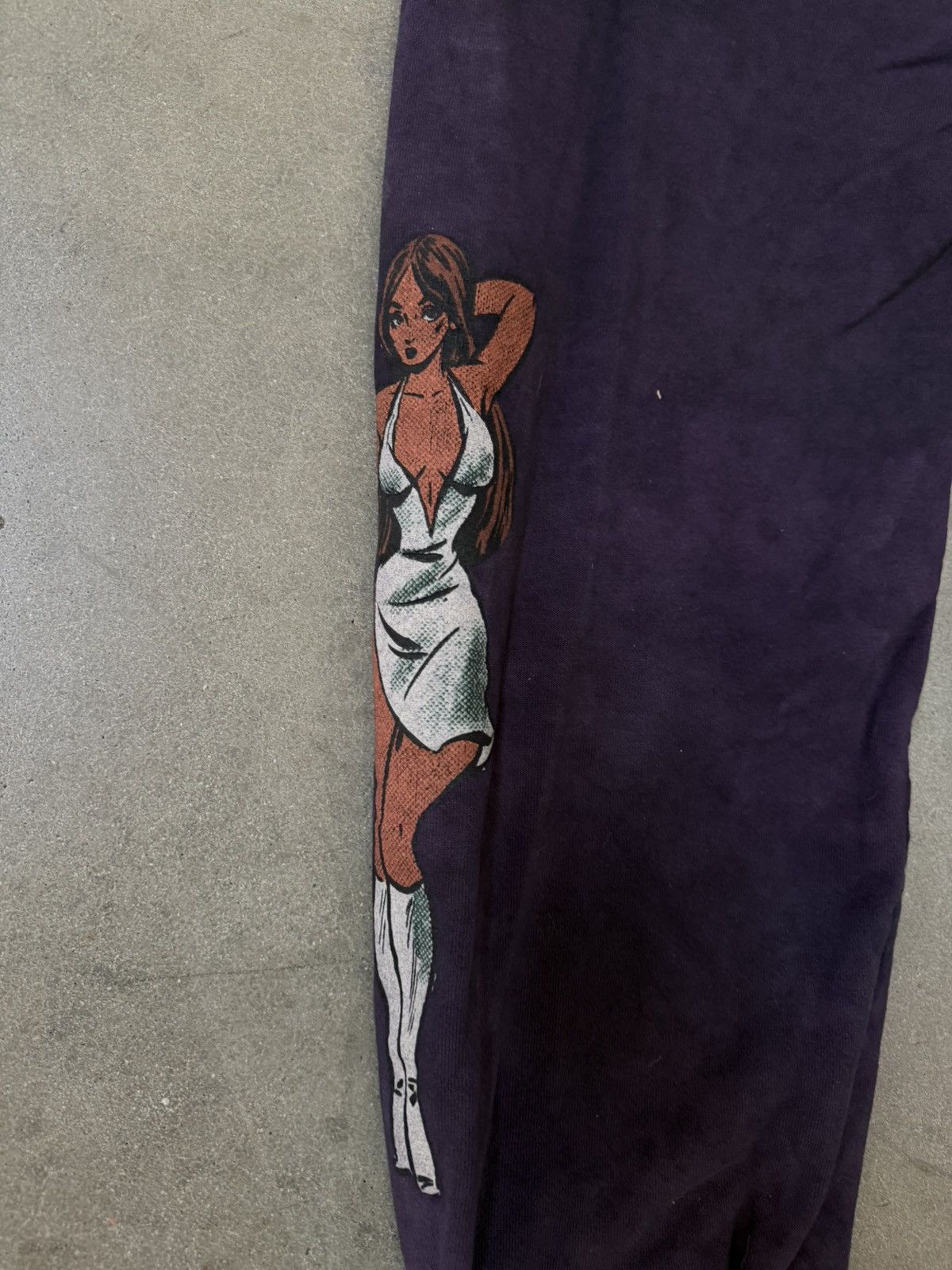 Chrome Hearts RARE! Chrome Hearts Deadly Doll Sweat Pants Purple Size US 31 - 4 Thumbnail