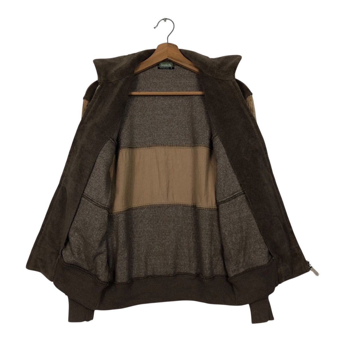 Japanese Brand 📌Striped Design Zipper Jacket Simple Life Issey Miyake Size US S / EU 44-46 / 1 - 14 Thumbnail