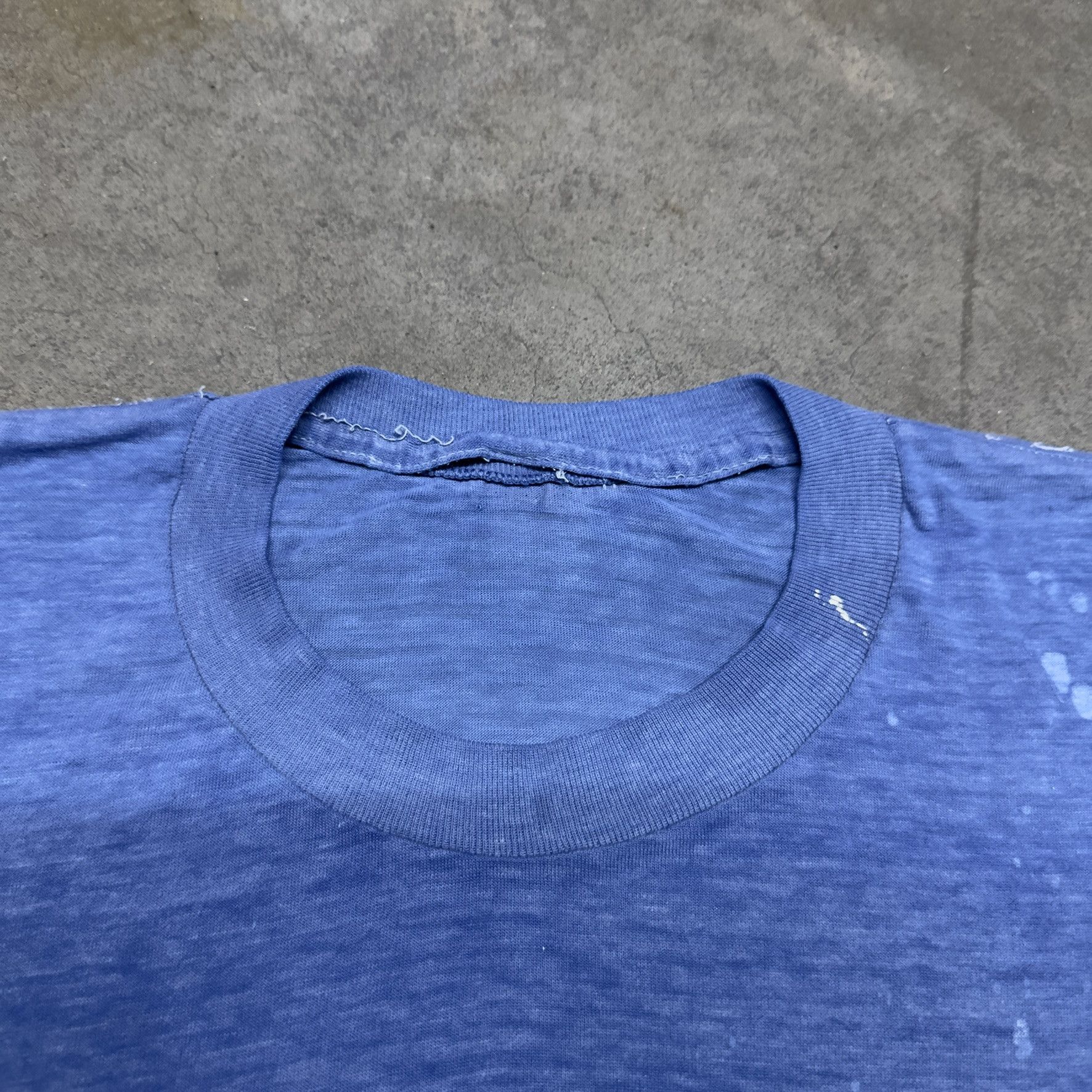 Vintage Vintage 70s Single Stitch New Cath Track Tee Blue Size US M / EU 48-50 / 2 - 6 Thumbnail