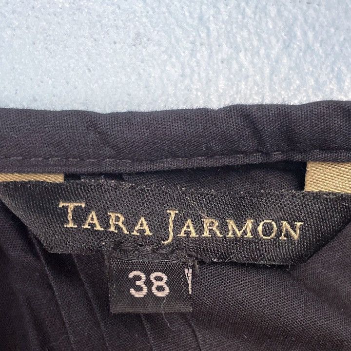 Tara Jarmon Black cotton pintuck pleated midi skirt Size 28" / US 6 / IT 42 - 4 Thumbnail