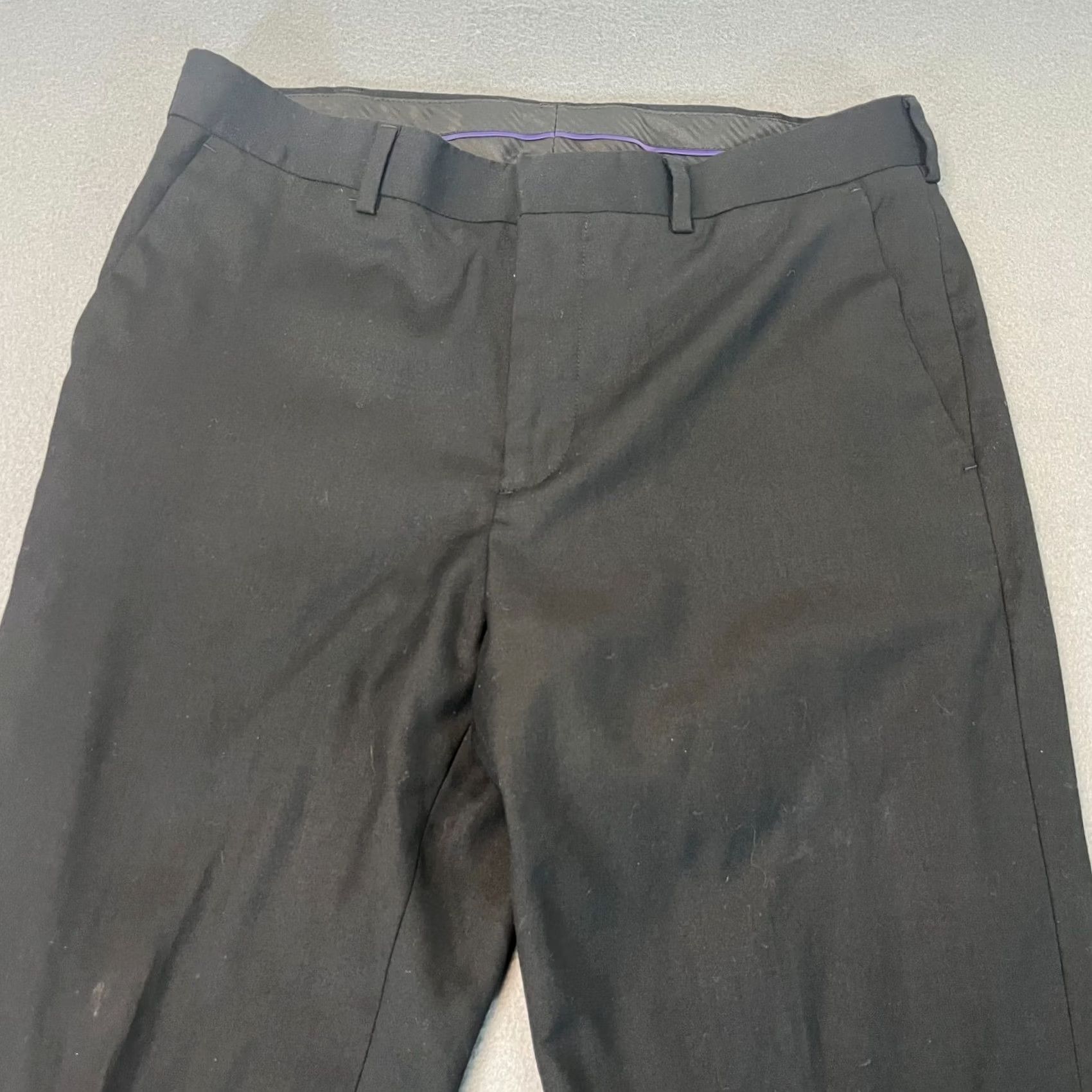 Apt. 9 Apt. 9 Modern Fit Men’s Black Dress Pants 32x30L Straight Office Pockets Work Size US 32 / EU 48 - 2 Thumbnail