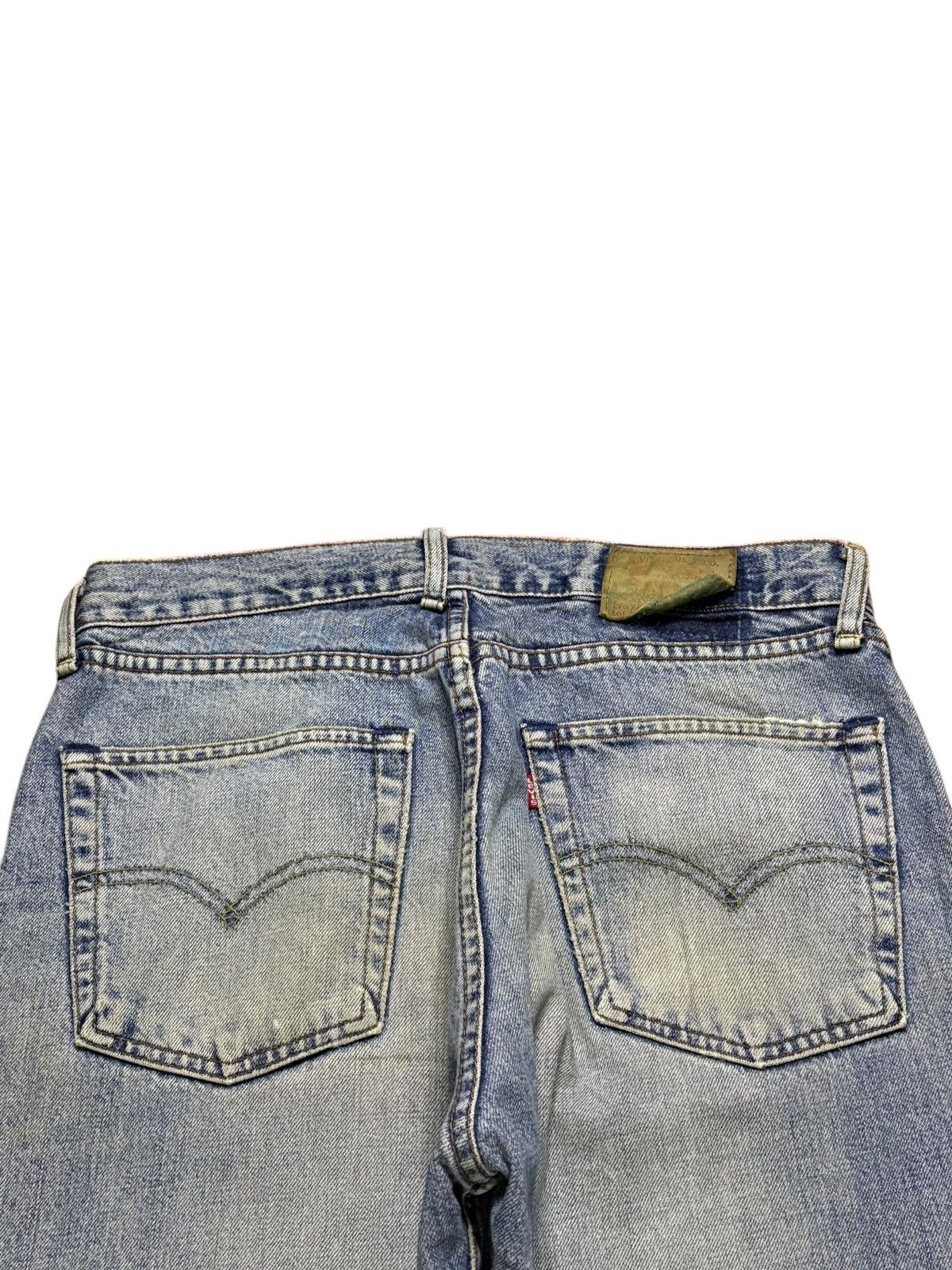 LVC × Levi's × Levi's Vintage Clothing Vintage 90s Levis 503 Mud Wash Distressed Ripped Baggy Jeans Size US 32 / EU 48 - 8 Thumbnail