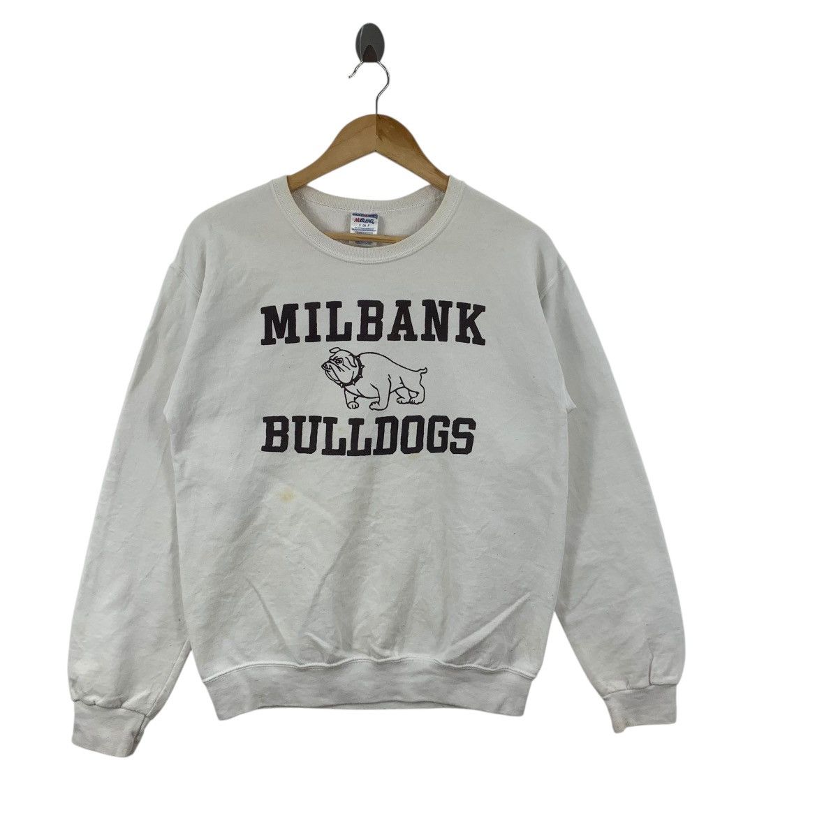 Vintage Vintage MILBANK BULLDOGS High School Mascot Sweatshirt Size M / US 6-8 / IT 42-44 - 3 Thumbnail