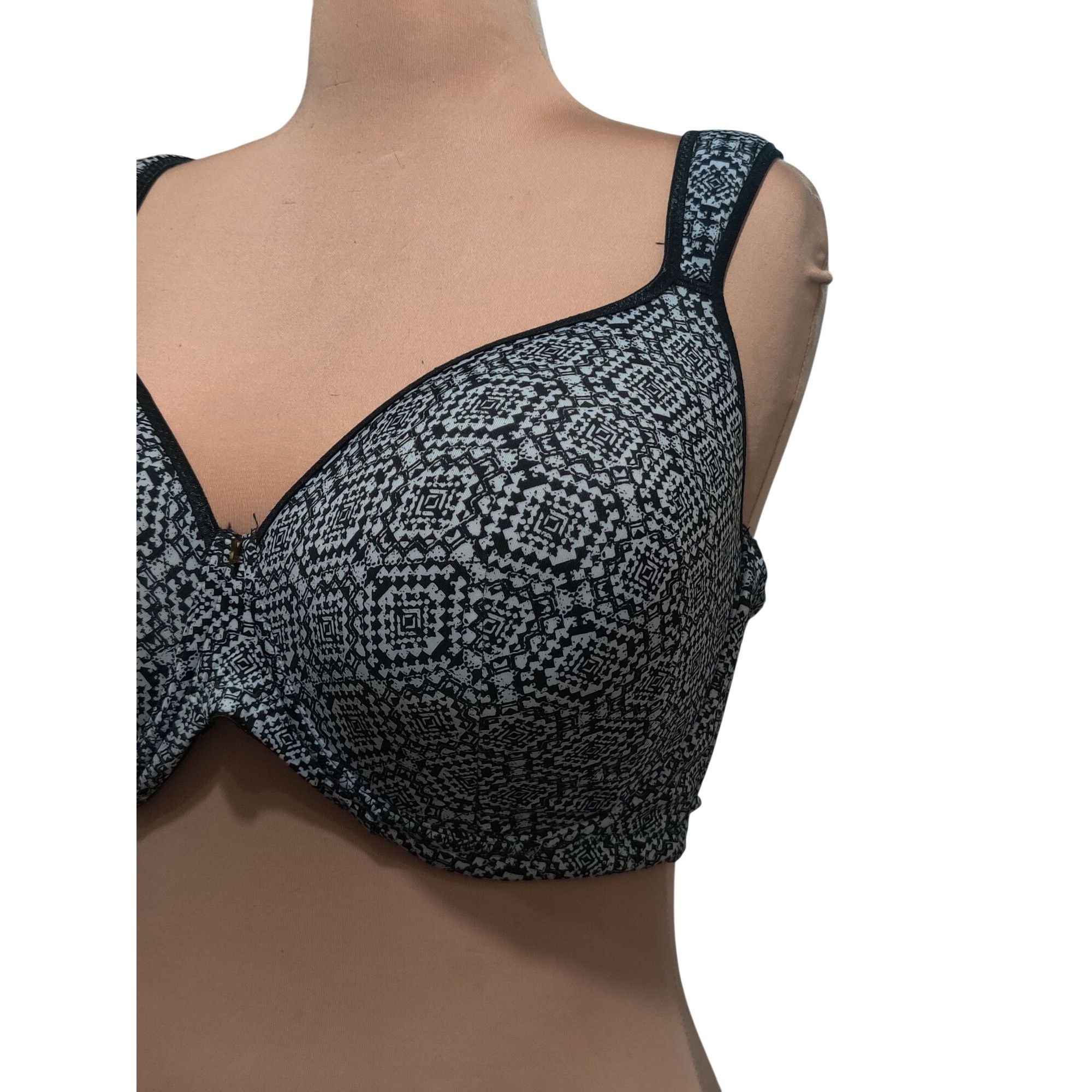 Other Butterfly Ashley Stewart Bra 40DDD Black White Plus Size Ful Size ONE SIZE - 11 Thumbnail