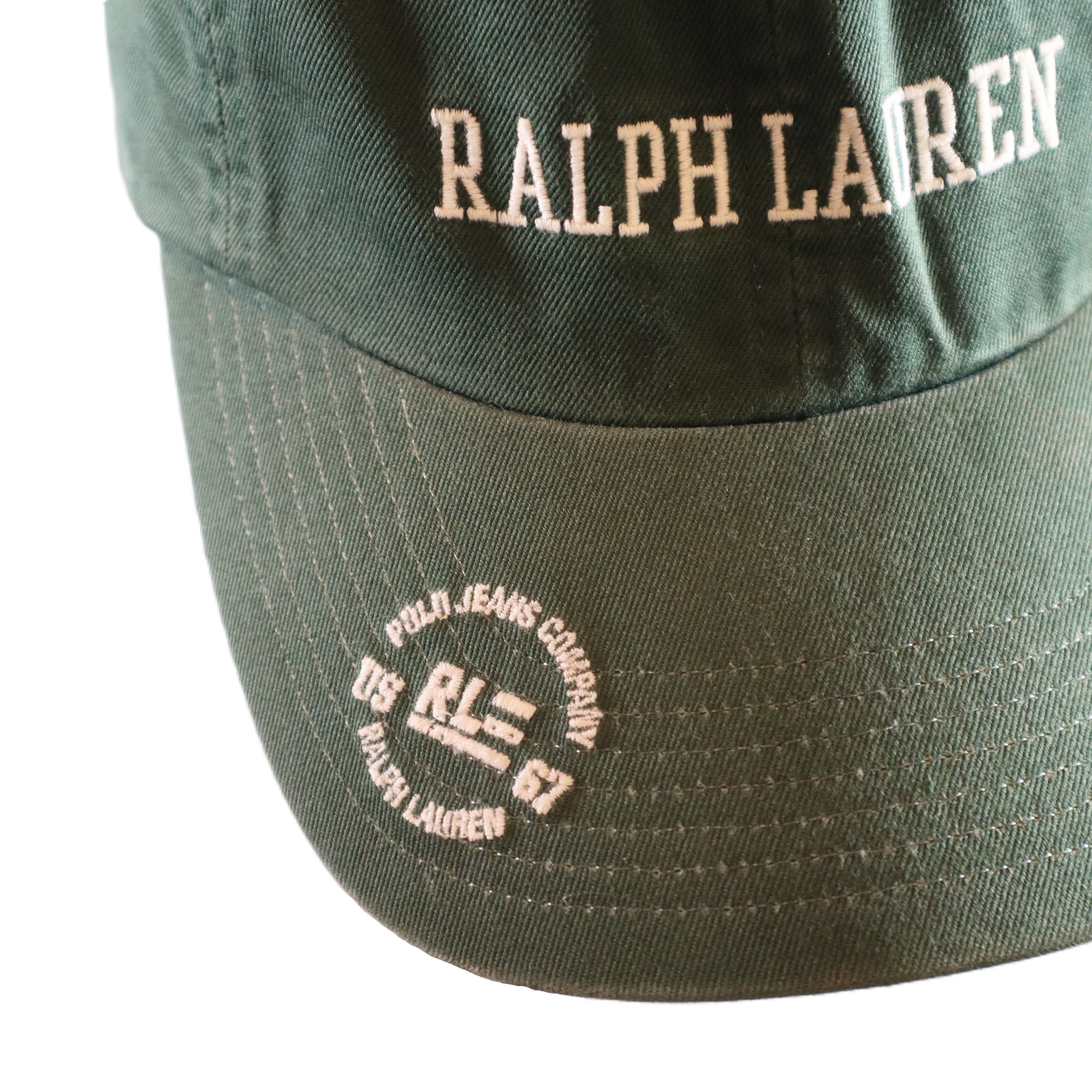 Polo Ralph Lauren Vintage Polo Jeans Ralph Lauren Green RL-67 Strapback Hat Size ONE SIZE - 2 Thumbnail