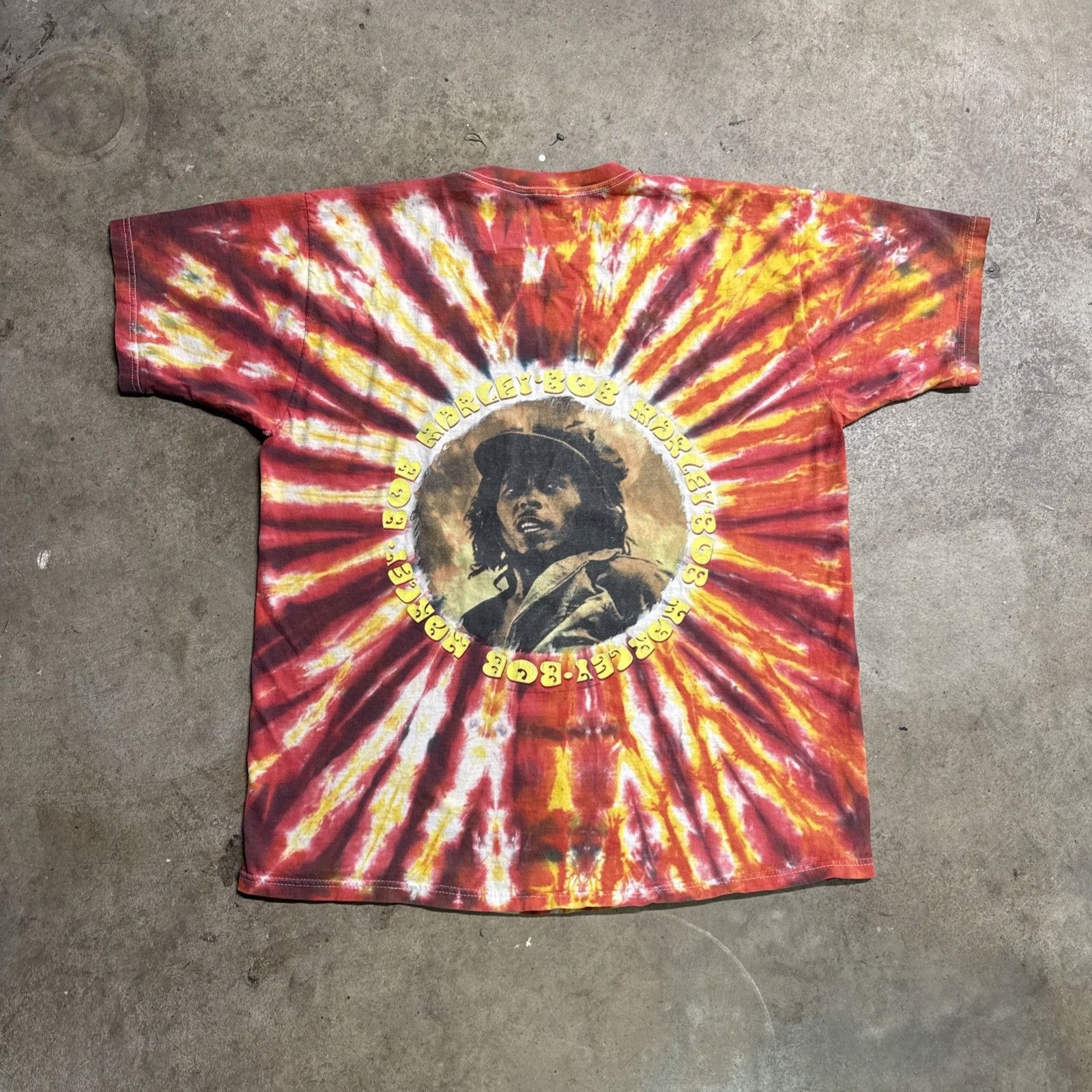 Rap Tees Vintage Bob Marley Shirt Mens XL Red 90s Tie Dye Band Tee Size US XL / EU 56 / 4 - 6 Thumbnail