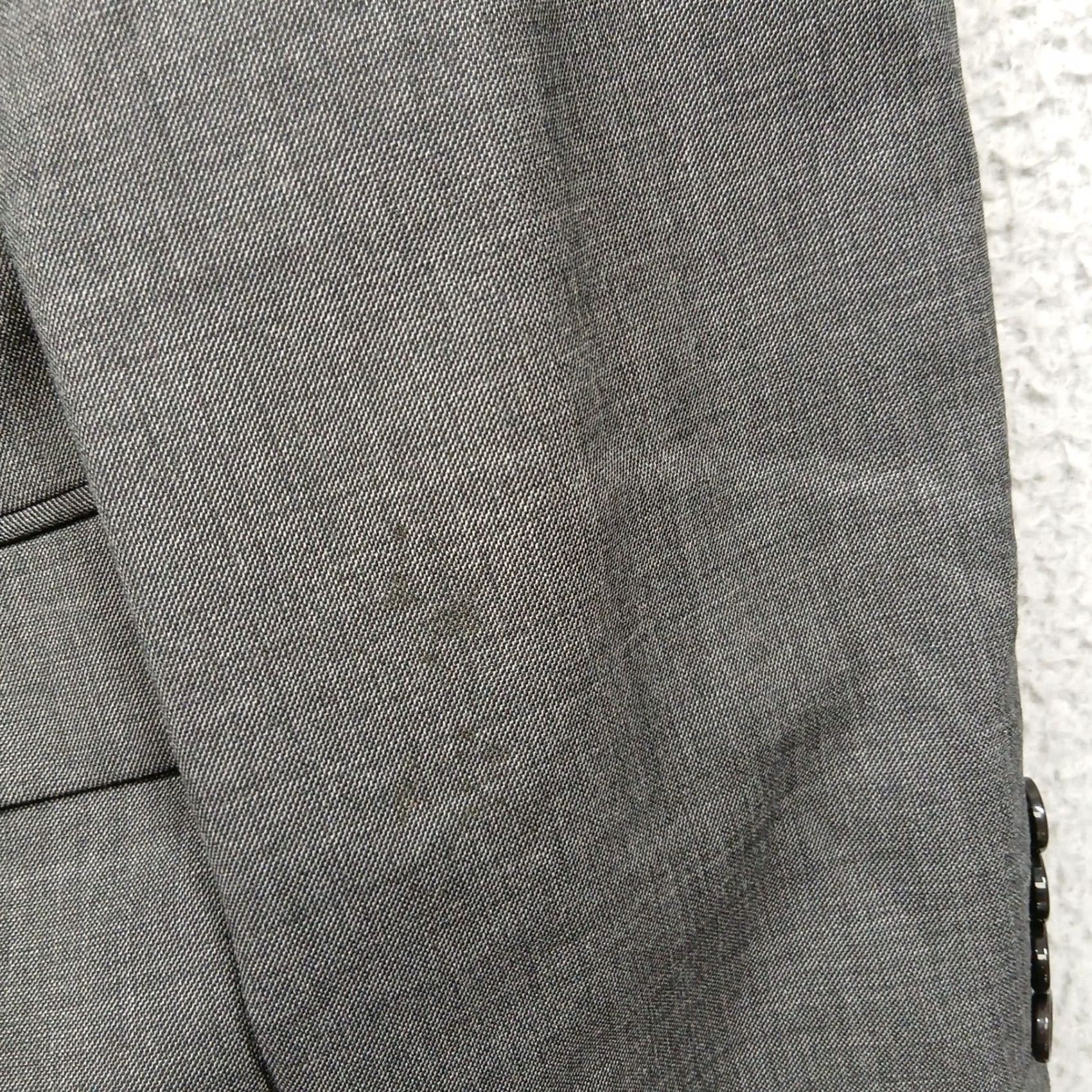 Ralph Lauren Lauren Ralph Lauren Blazer Men Gray 46R Wool Two-Button Herringbone Notch Lapel Regular Fit Chest Pocket Classic Business Dress Wool Blazer Mens Size 46R - 6 Thumbnail