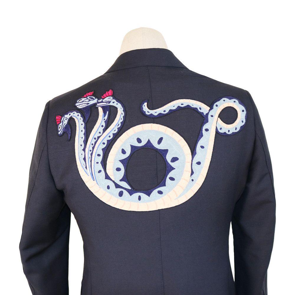 Gucci Gucci Kraken Dark Navy Suit Mohair-Wool Suit Set Size 48R - 2 Thumbnail