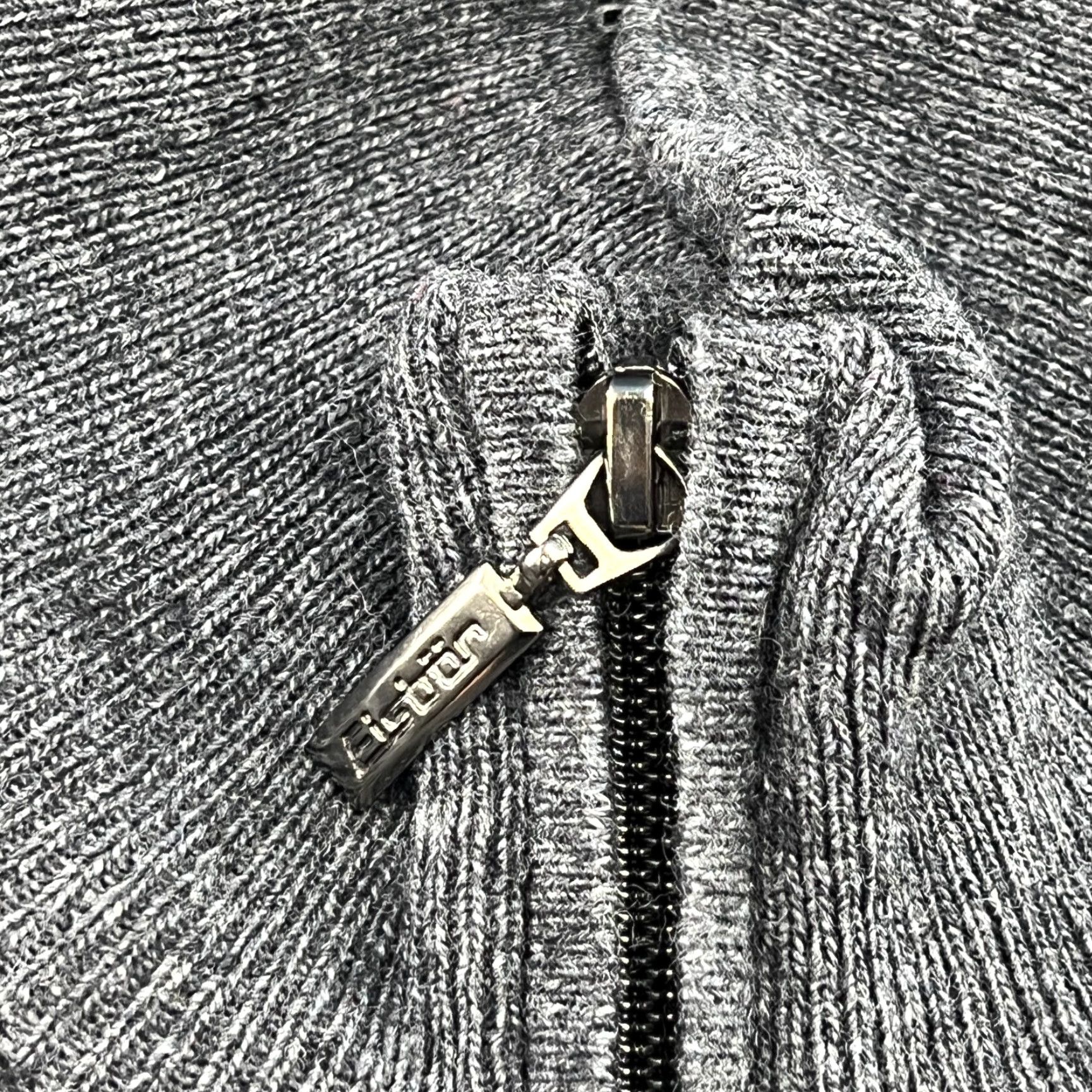 Vintage Eisbar Sweater Mens Size 50 Gray Full Zip Wool Cashmere Viscose Knit Pullover Long Sleeve Turtleneck Regular Fit Mens Size US L / EU 52-54 / 3 - 3 Thumbnail