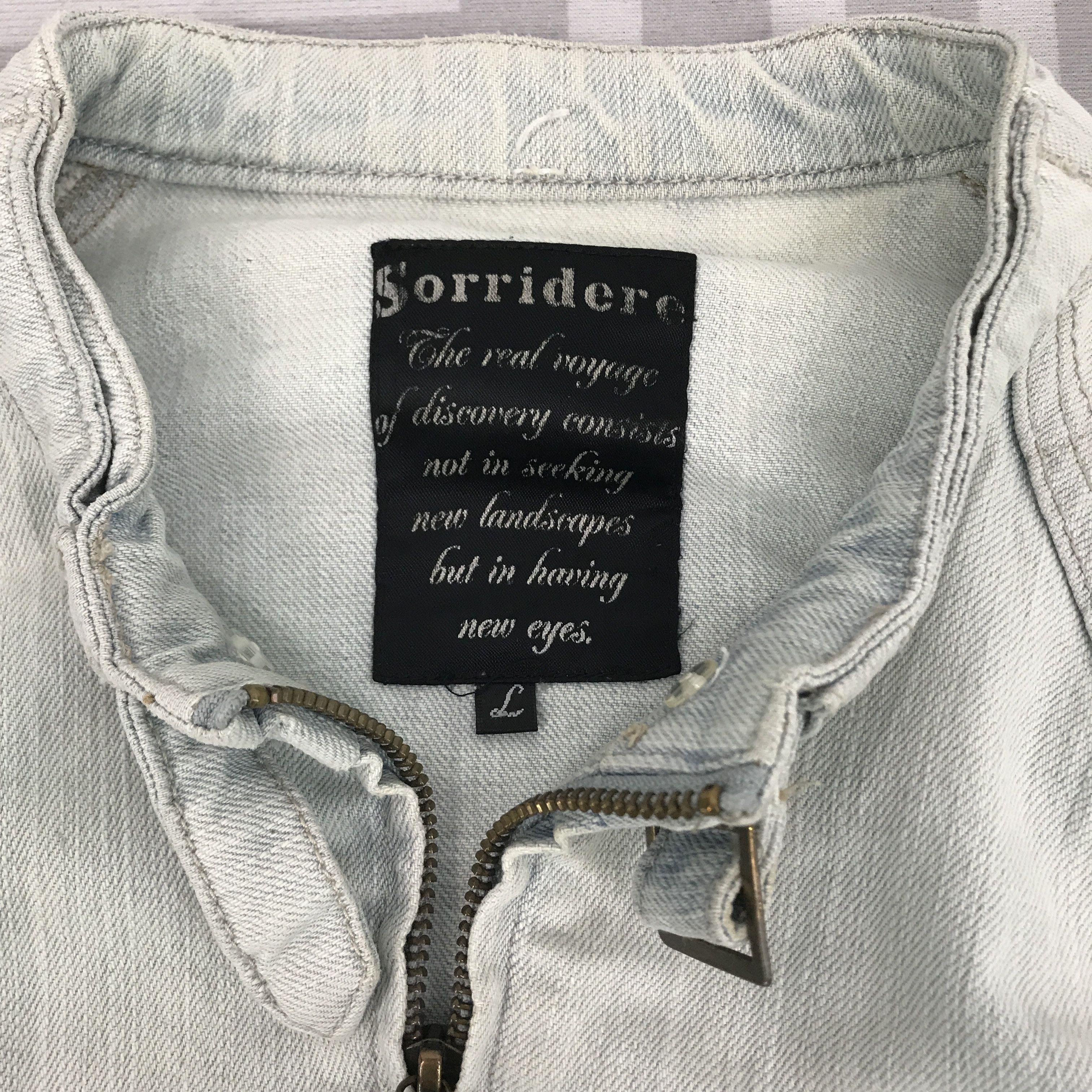 Japanese Brand × Vintage Japan Light denim Sorridere zipper Jacket Size US S / EU 44-46 / 1 - 3 Thumbnail