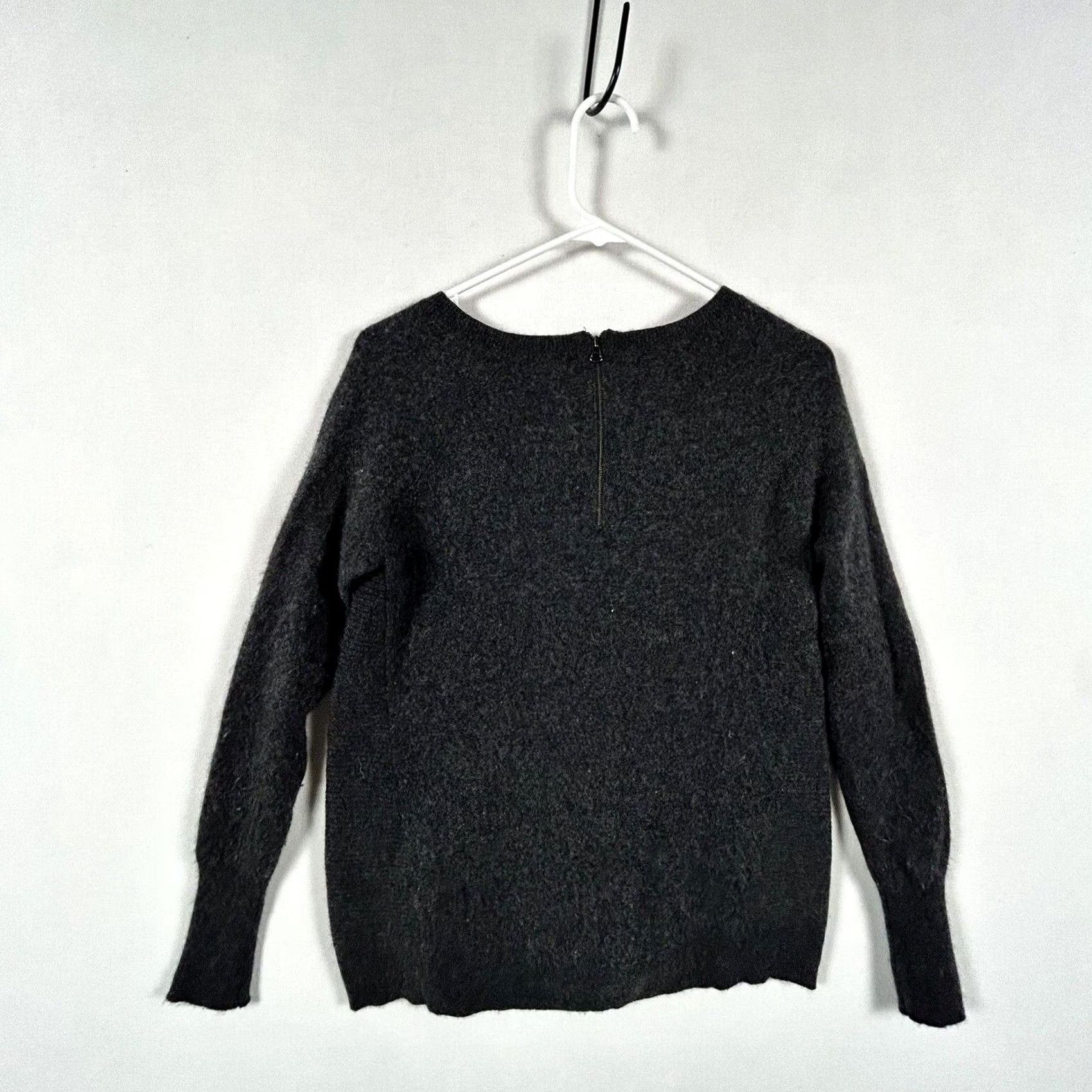 Vintage Halogen Sweater M Gray Cashmere Crew Neck Long Sleeve Women Size M / US 6-8 / IT 42-44 - 7 Thumbnail