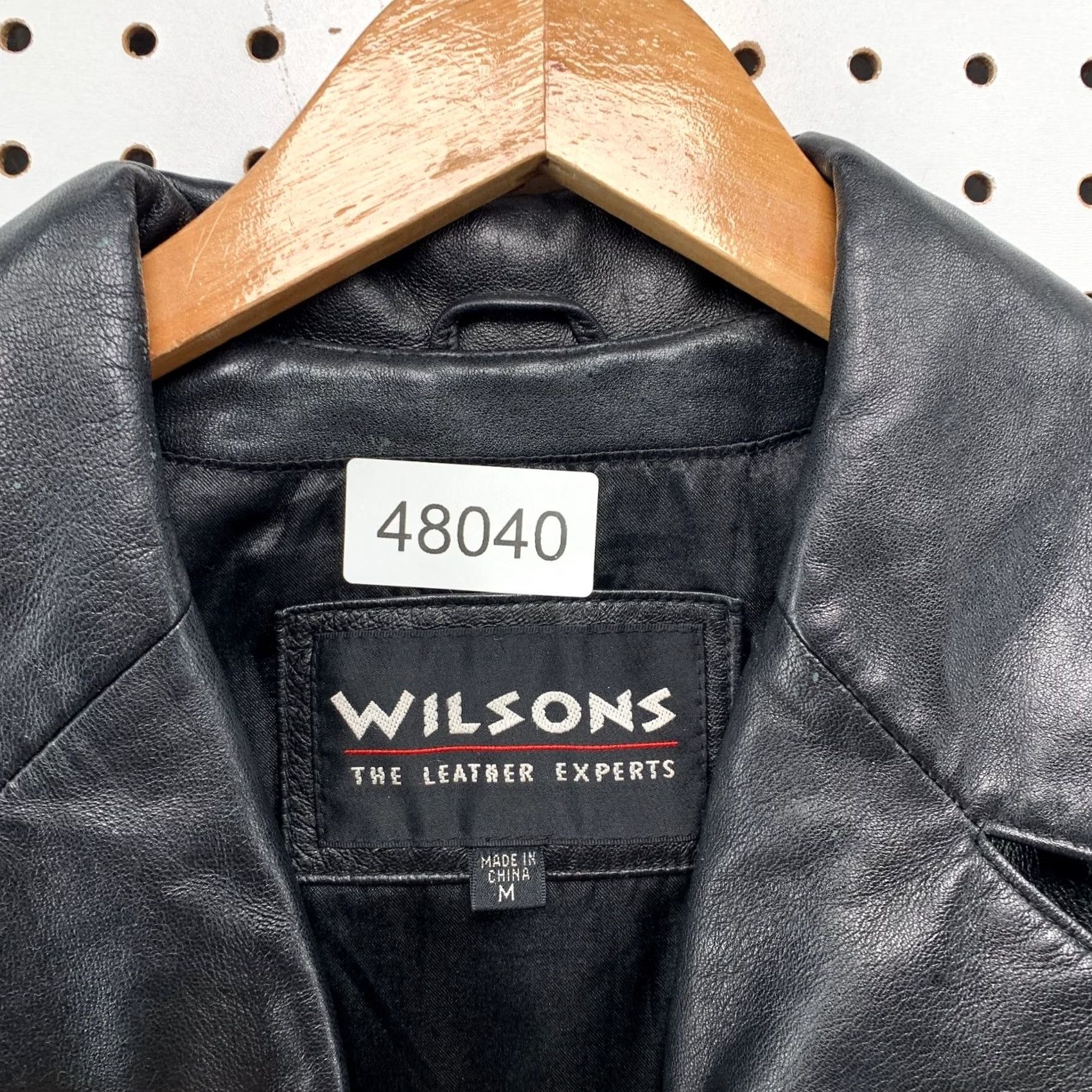 Wilson VINTAGE Wilson Leather Blazer Jacket Womens M Button Y2K Sports Coat Black Mid-Length Jacket Women Mens? Size M / US 6-8 / IT 42-44 - 3 Thumbnail