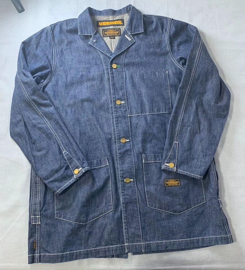 Neighborhood NEIGHBORHOOD Nissan Long Denim Jacket 2504-Nextarrow Size US L / EU 52-54 / 3 - 1 Thumbnail