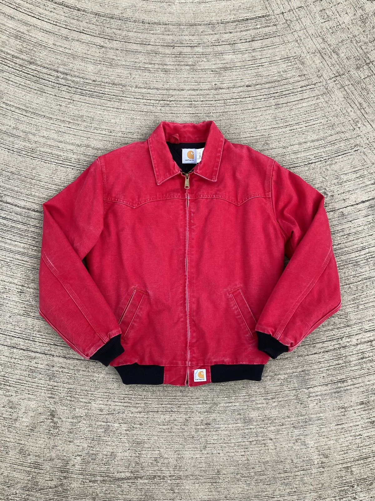 Carhartt × Streetwear × Vintage Red Santa Fe Carhartt Jacket Red