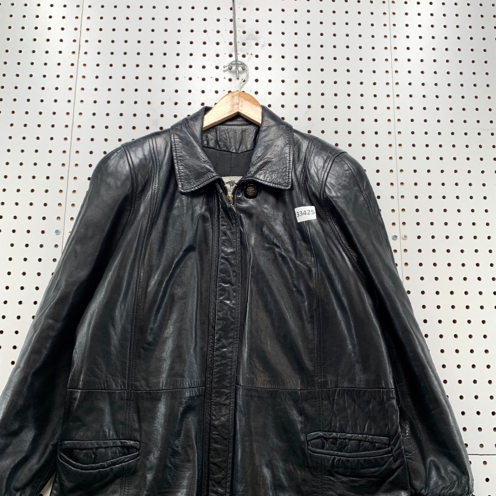 Vintage VINTAGE Damselle Leather Jacket Womens Medium Black Long Sleeve Super Soft 90s Size M / US 6-8 / IT 42-44 - 2 Thumbnail