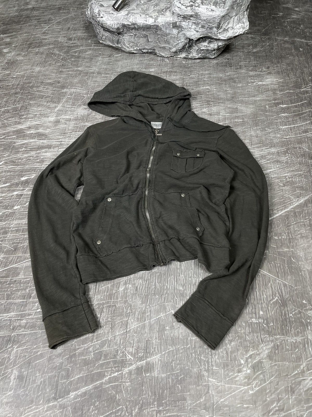 14th Addiction × Hysteric Glamour Vintage Punk Y2K Distressed Zip Hoodie IfSixWasNine Style Size US S / EU 44-46 / 1 - 1 Thumbnail