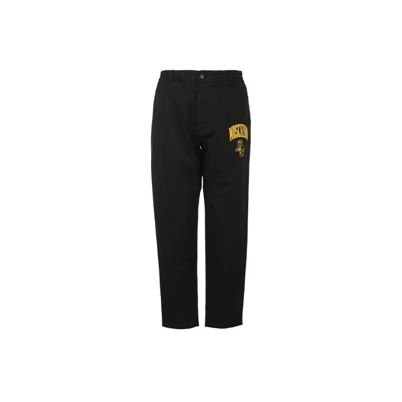 Moschino o1y0225 Logo Casual Pant in Black Size US 32 / EU 48 - 1 Thumbnail