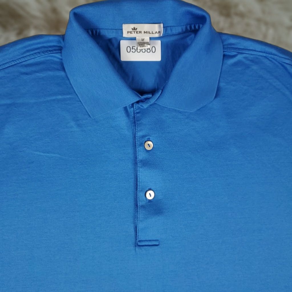Peter Millar VINTAGE Peter Millar Polo Shirt Men Size Medium Short Sleeve Cotton Blue Classic Golf Size US M / EU 48-50 / 2 - 1 Thumbnail