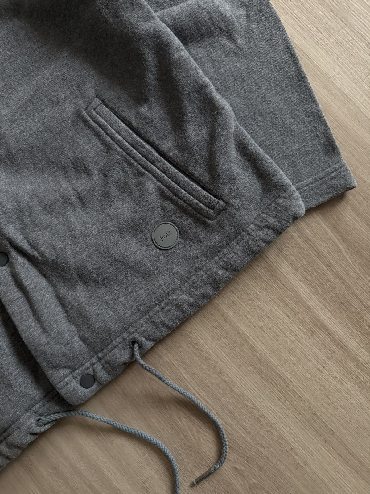 Folk Vintage Folk Loopback Cotton Jersey Cardigan Bomber Mid Grey Size US S / EU 44-46 / 1 - 6 Thumbnail