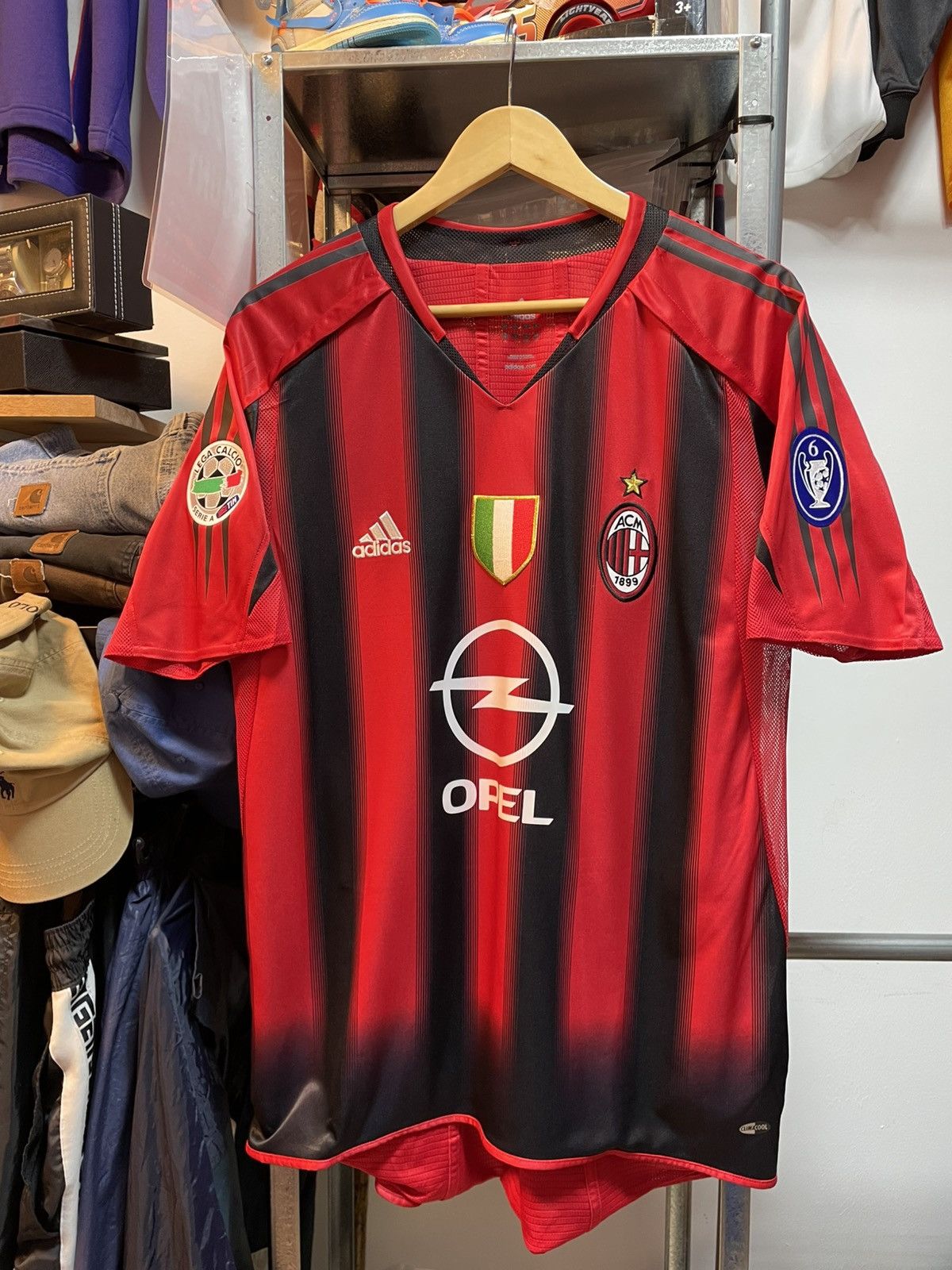 Adidas Vintage 2204-2005 AC Milan Home Kit KAKA 22 Size US L / EU 52-54 / 3 - 2 Thumbnail