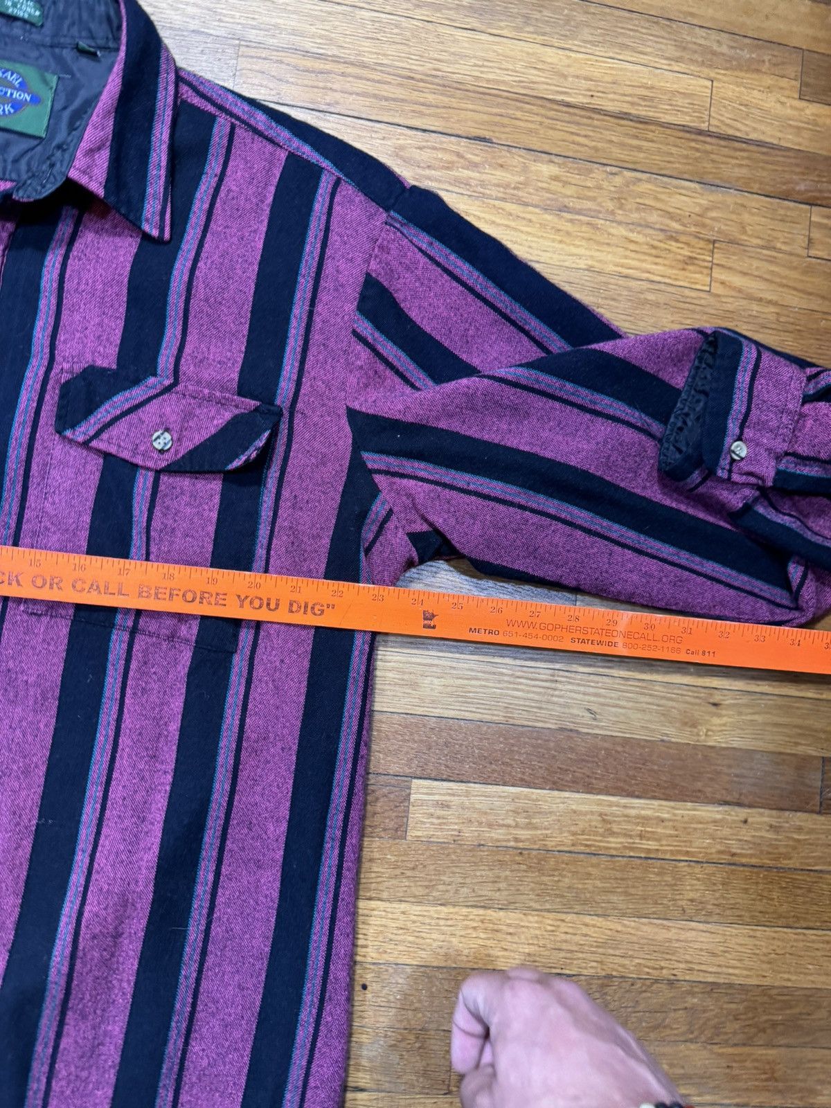Vintage Vintage Striped Button Up Shirt Size US XL / EU 56 / 4 - 7 Thumbnail