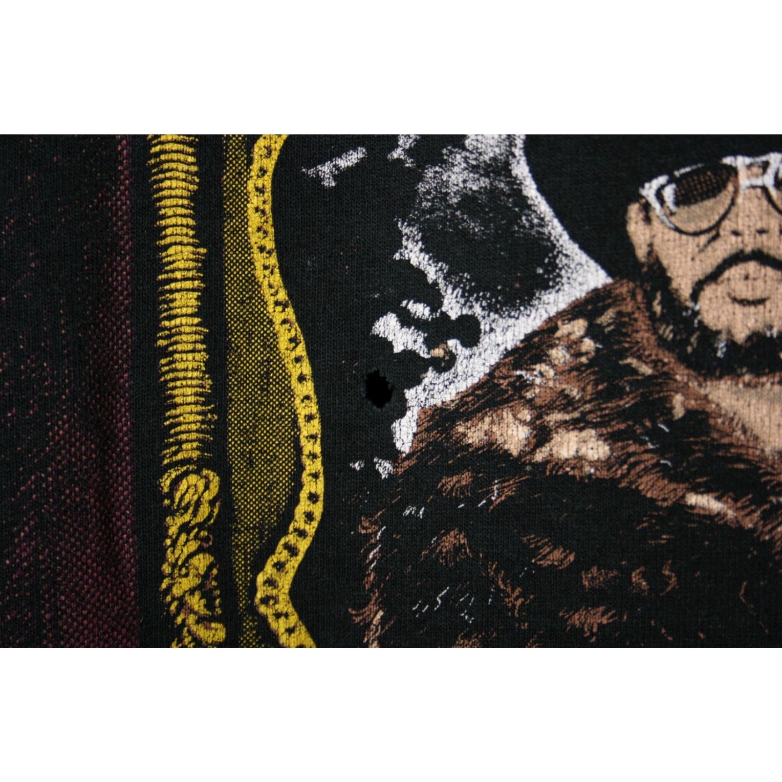 LONE WOLF VINTAGE Hank Williams Jr. Lone Wolf 1990 Concert Tour T-Shirt Sz. S/M (Has Hole) Mens Shirt Adult M Black 90s Hank Williams Jr. Concert Merch Size US M / EU 48-50 / 2 - 2 Thumbnail