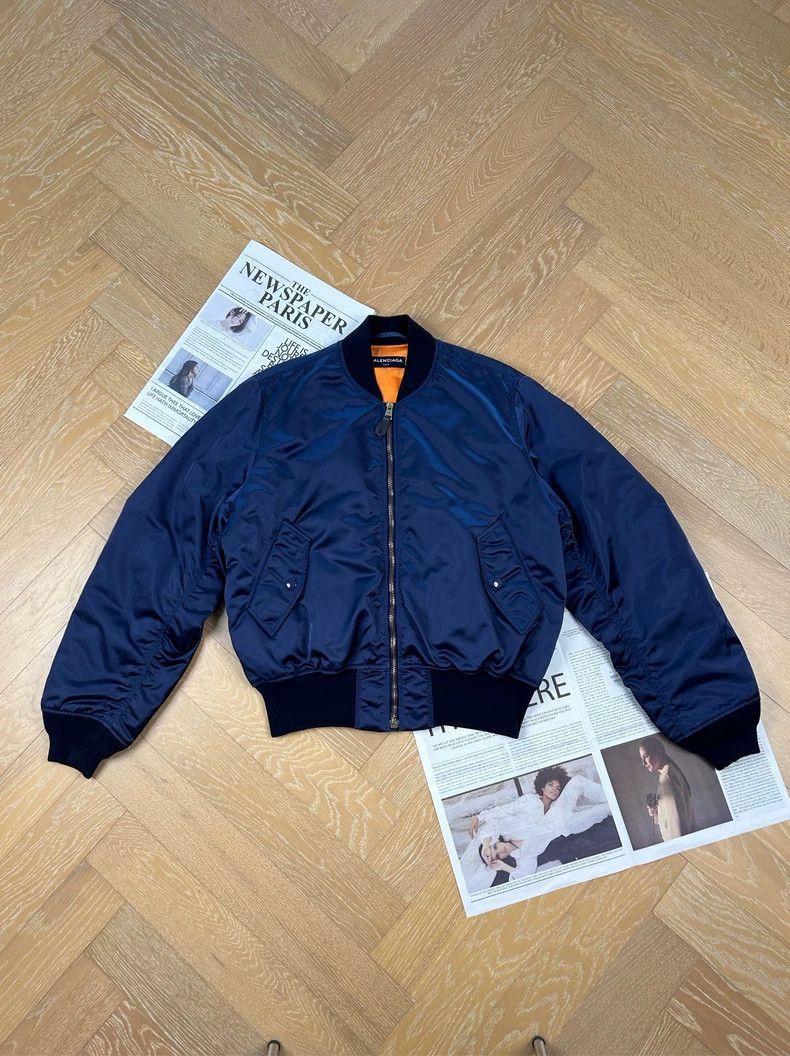 Balenciaga Balenciaga Balenciaga Zip Long Sleeve Jacket in Blue -2507 Size US L / EU 52-54 / 3 - 2 Thumbnail