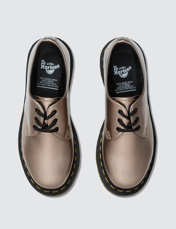 Dr. Martens ♥️ Dr. Martens Vegan 1461 Rose Gold Chrome Metallic Paint Size US 7 / IT 37 - 2 Thumbnail