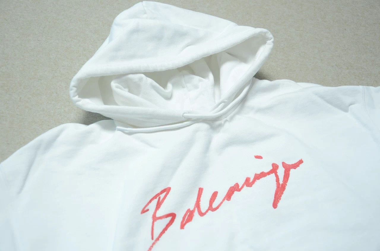 Balenciaga Balenciaga Script Logo White Unisex Hoodie Size S / US 4 / IT 40 - 3 Thumbnail
