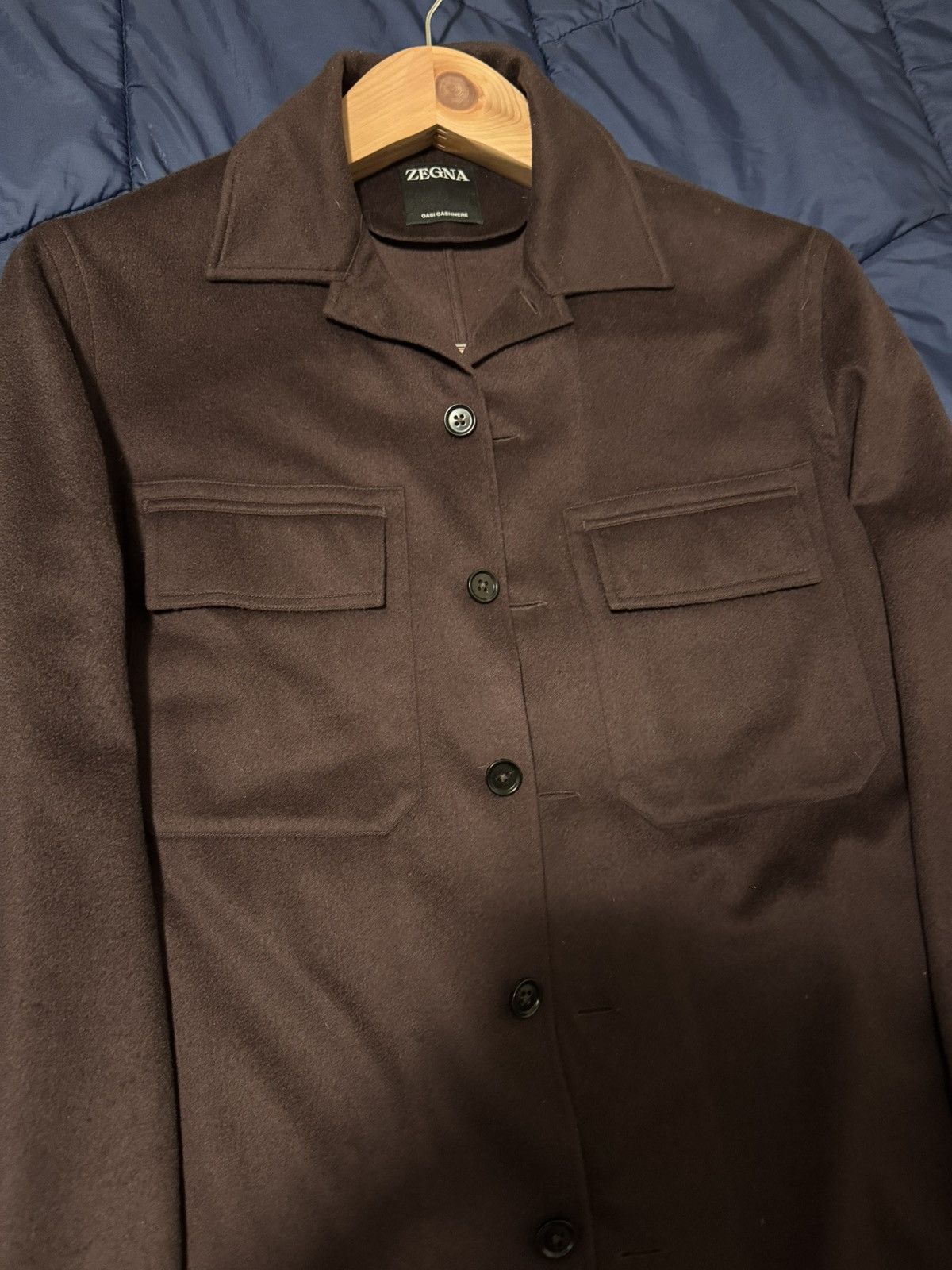 Ermenegildo Zegna Zegna Oasi Cashmere Overshirt Burgundy Size US S / EU 44-46 / 1 - 4 Thumbnail