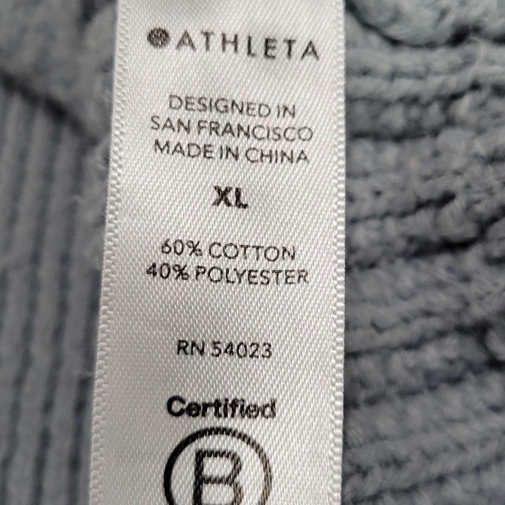 Athleta Athleta Sweater Women XL Blue Heavyweight Knit V Neck Long Sleeve Pullover Womens Size XL / US 12-14 / IT 48-50 - 4 Thumbnail
