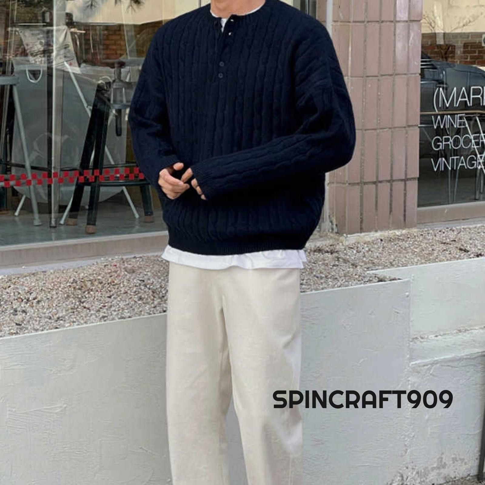 Vintage Blue Cable Knit Sweater Size US M / EU 48-50 / 2 - 2 Thumbnail