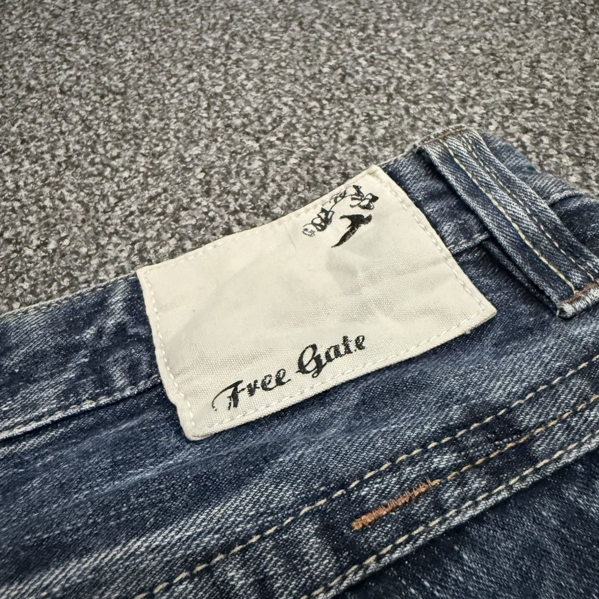 Seditionaries Vintage Japanese Patch Work Free Gate Whisker Clawmark Denim Size US 32 / EU 48 - 10 Thumbnail