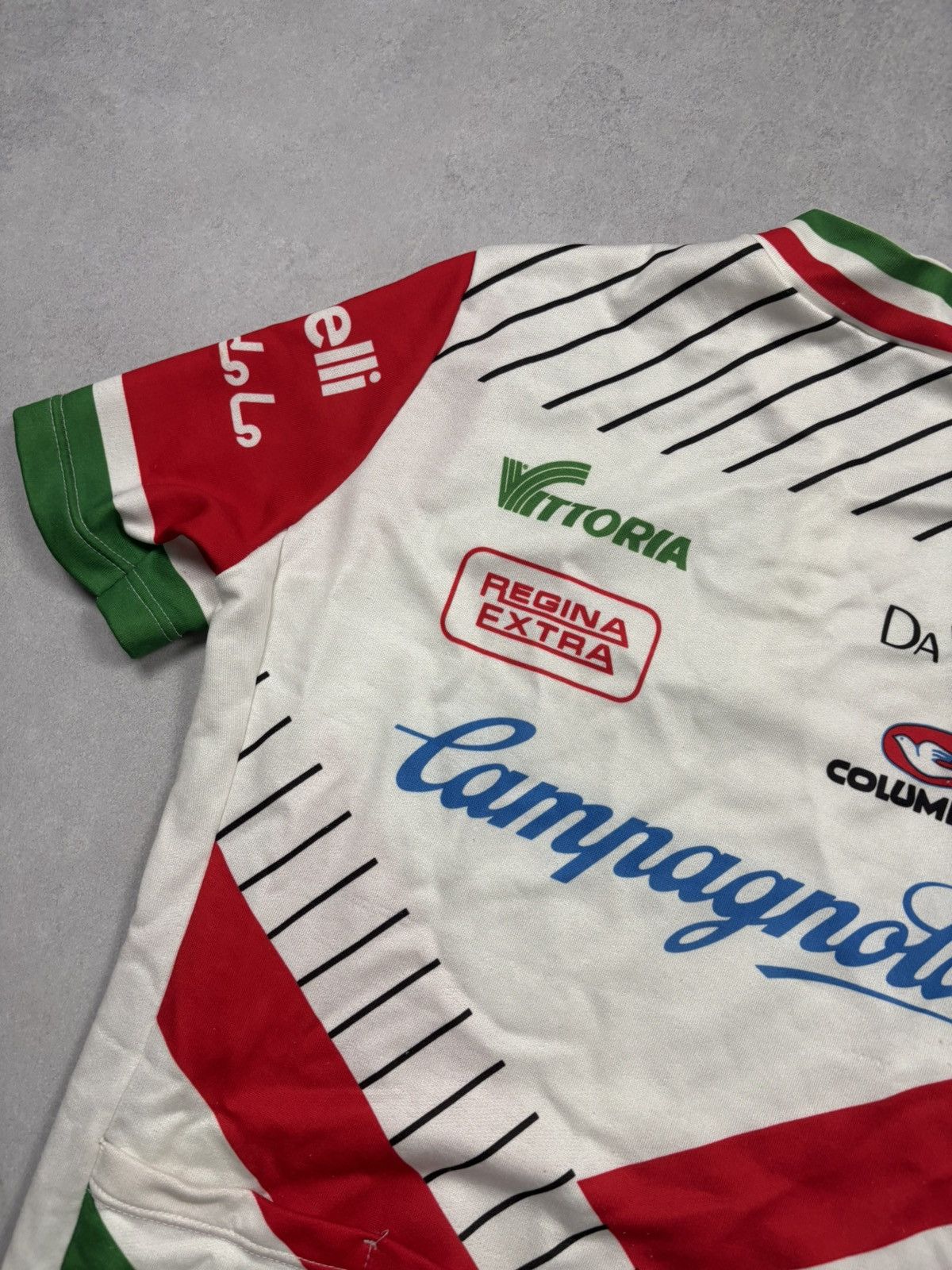 Vintage Vintage 80s Campagnolo Team Vittoria Cycling Jersey Columbus Size US M / EU 48-50 / 2 - 12 Thumbnail