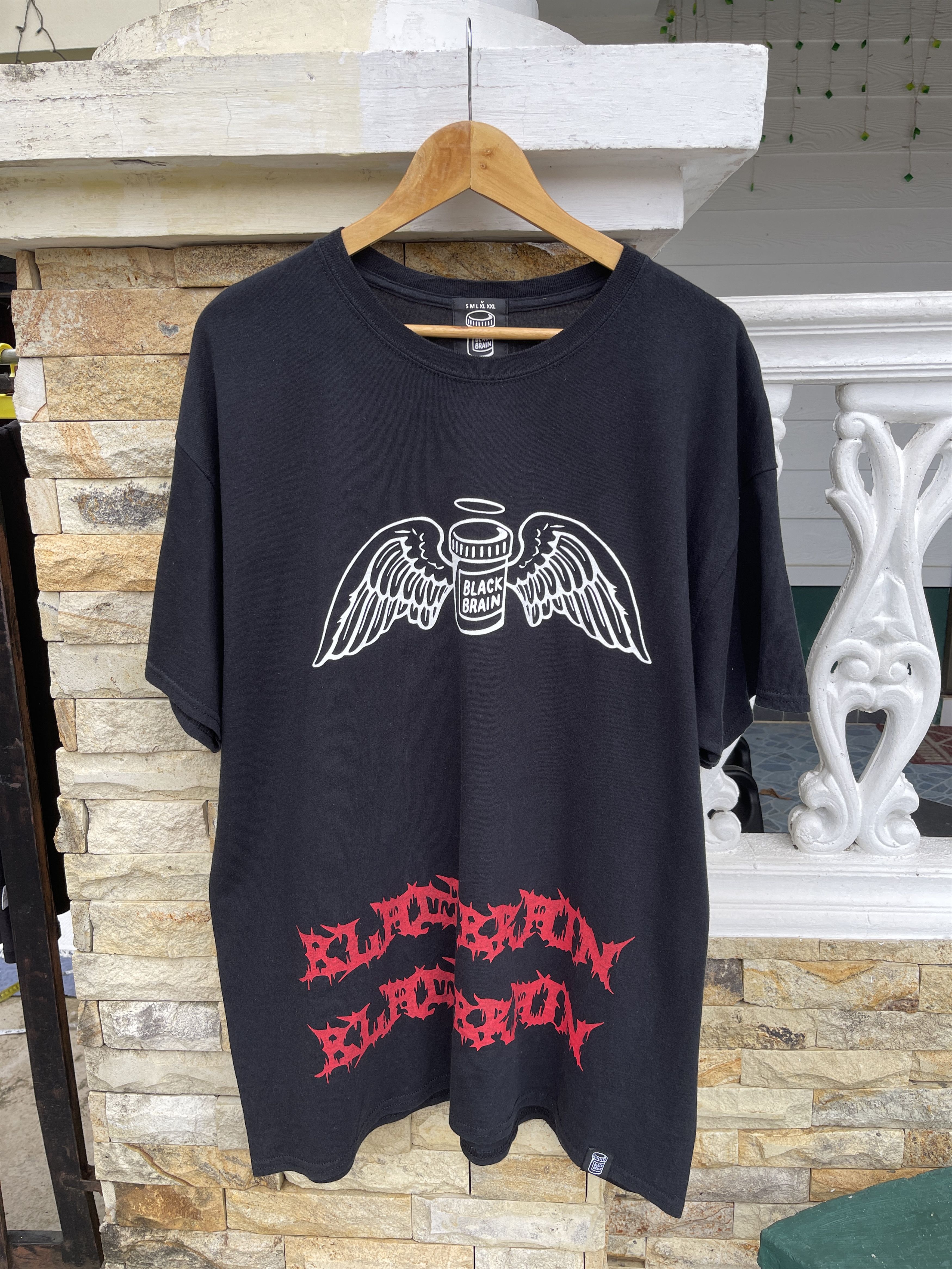 Brain Dead × Vintage Last Drop🔥Rare🔥Black Brain T-Shirt Size US XL / EU 56 / 4 - 3 Thumbnail